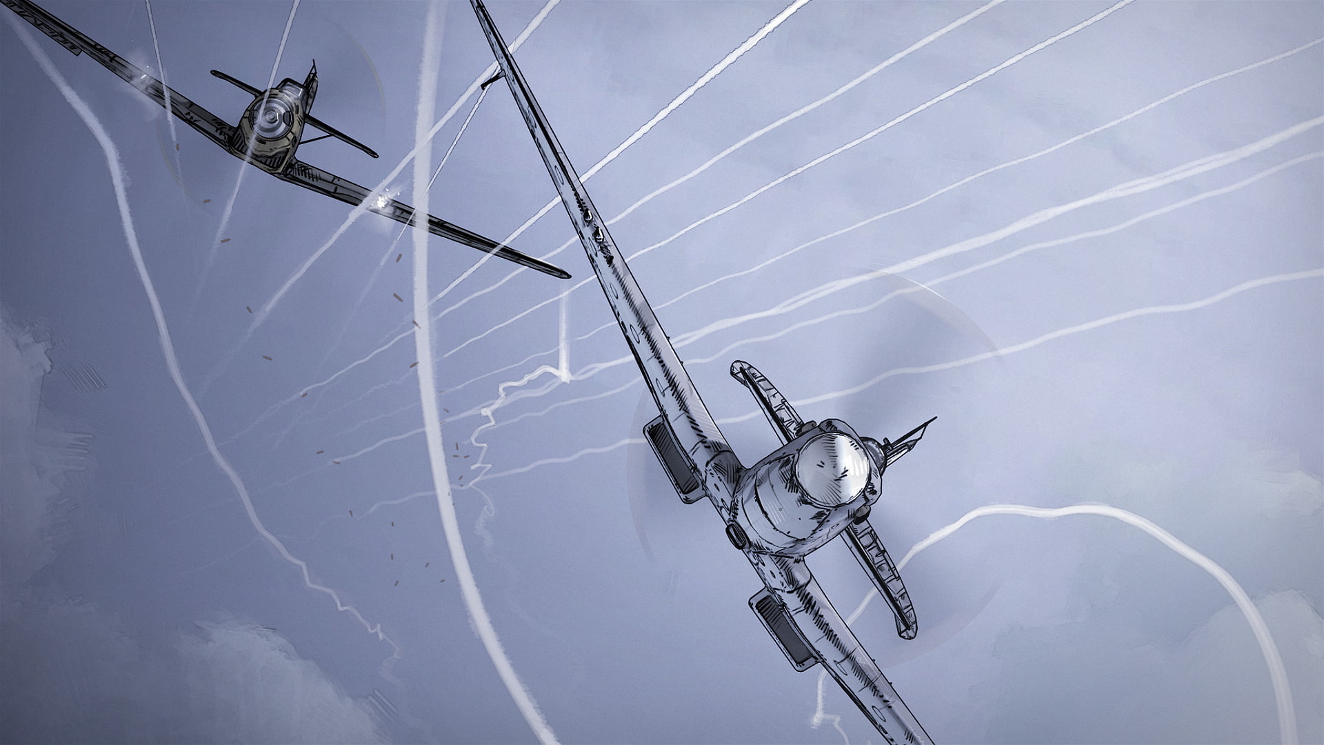 fury, Gunships, Paths Of Hate, airplane, music, 1080P, digital art, HD Wallpaper