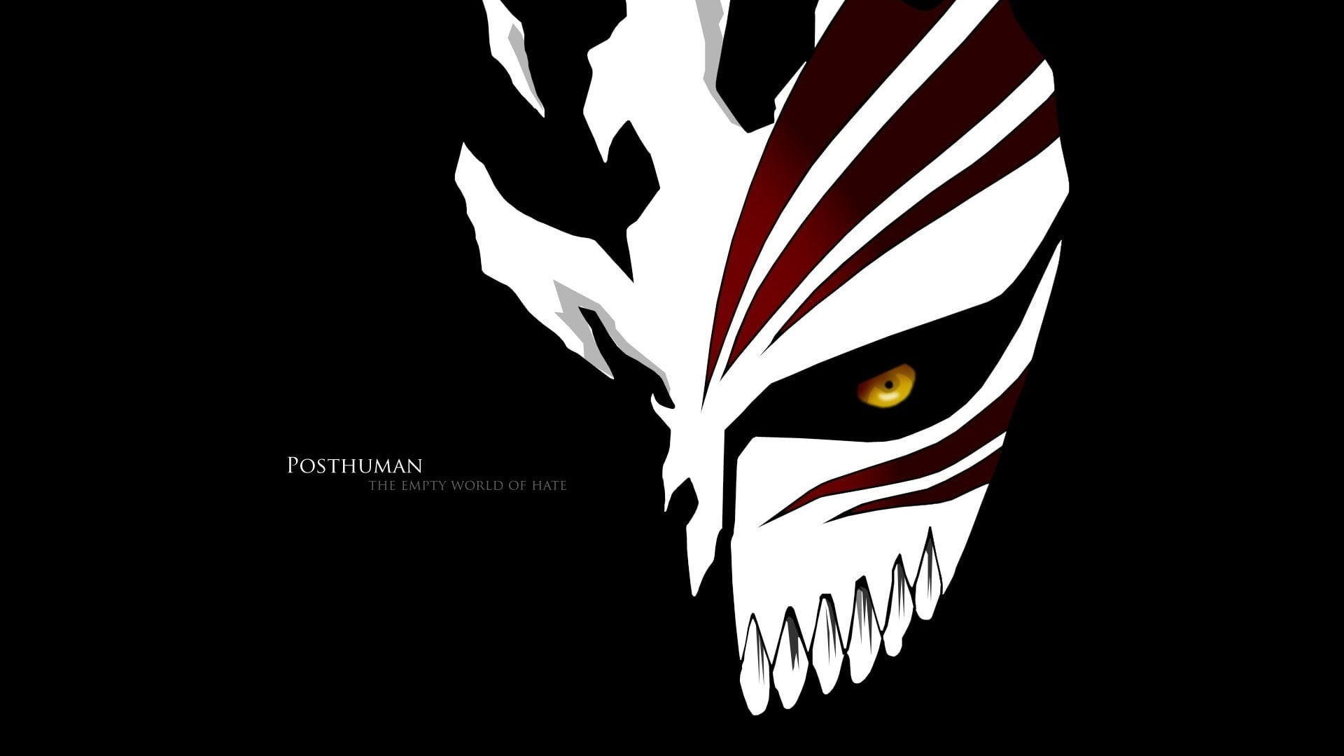 1080P, Hate, hollow, x, art, anime, artwork, hd, mask, bleach, HD Wallpaper