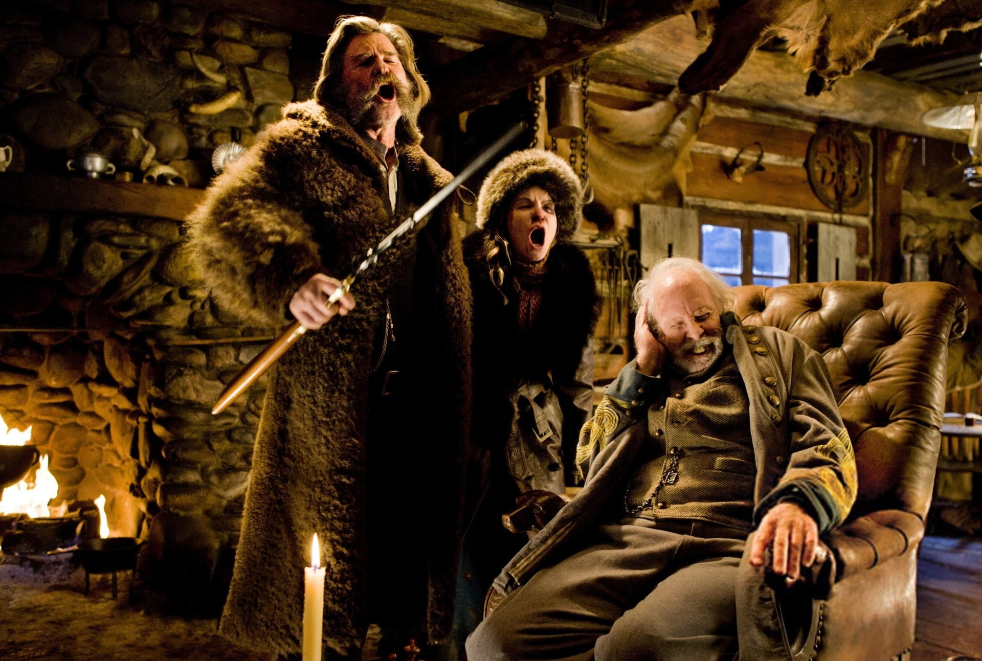 Jennifer Jason Leigh, Kurt Russell, Bruce Dern, The Hateful Eight, 1080P, Movie, HD Wallpaper