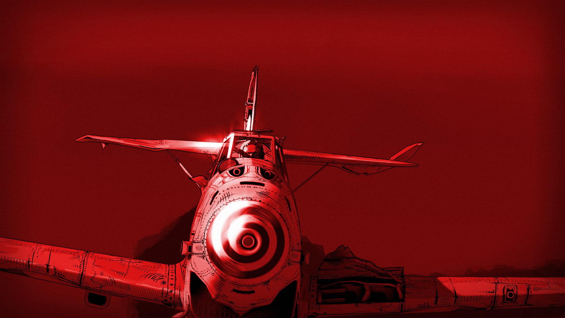 digital art, Paths Of Hate, music, 1080P, Gunships, airplane, fury, HD Wallpaper