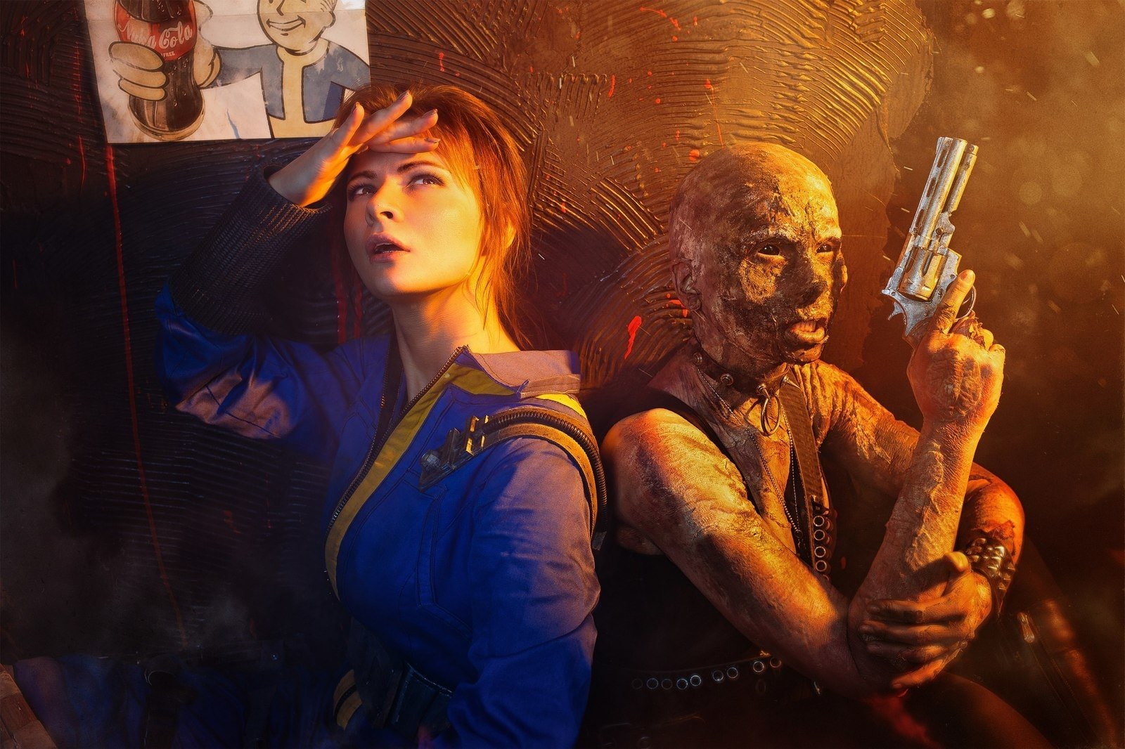 clothing, young adult, Cosplay, looking, male likeness, Sole Survivor (Fallout 4), sculpture, art and craft, architecture, Women, people, representation, HD Wallpaper