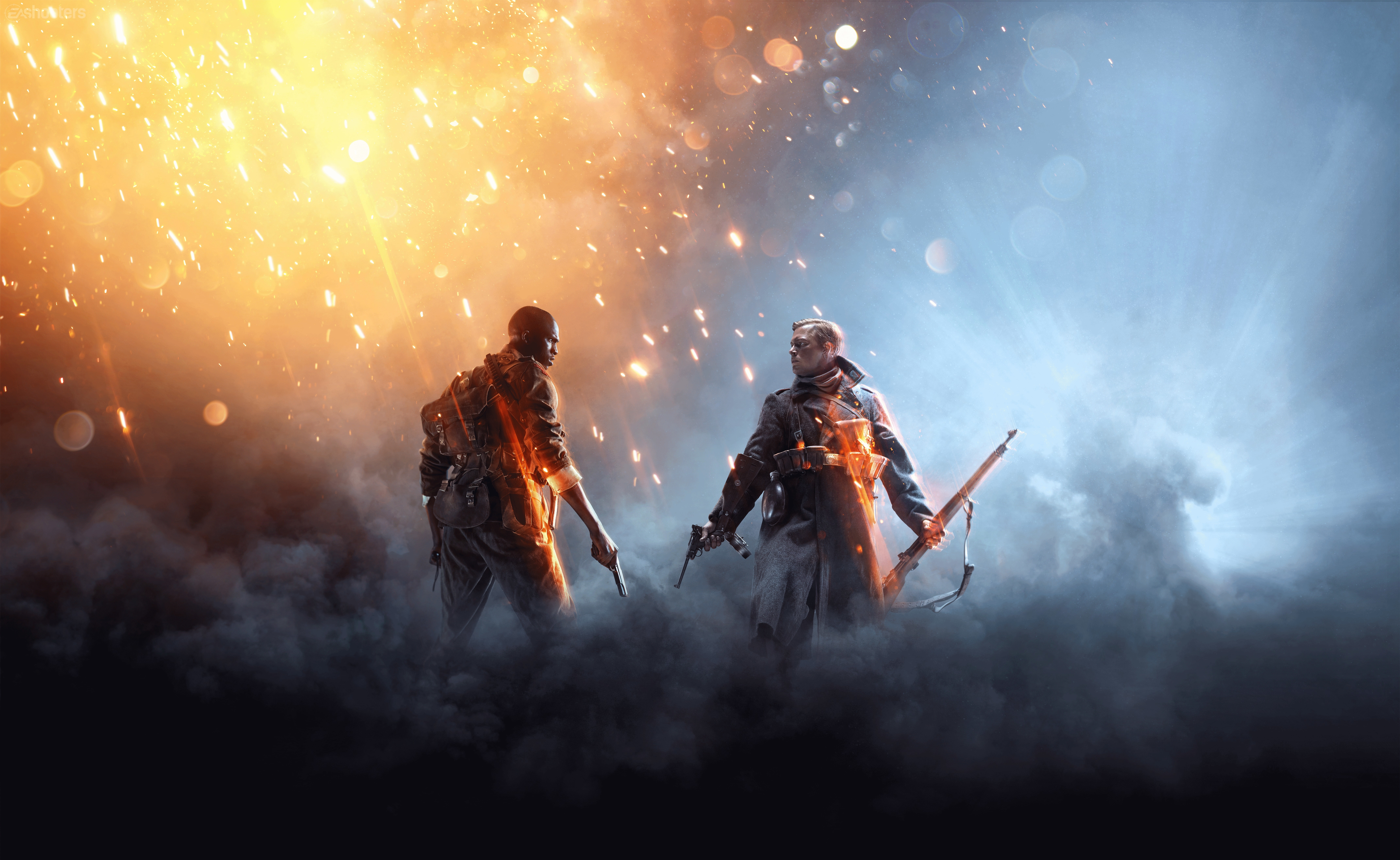 Equipment, young adult, Look, assault, 8K, activity, warm clothing, Clouds, joy, The enemy, Fire, mountain, happiness, rifles, positive emotion, Frostbite, HD Wallpaper
