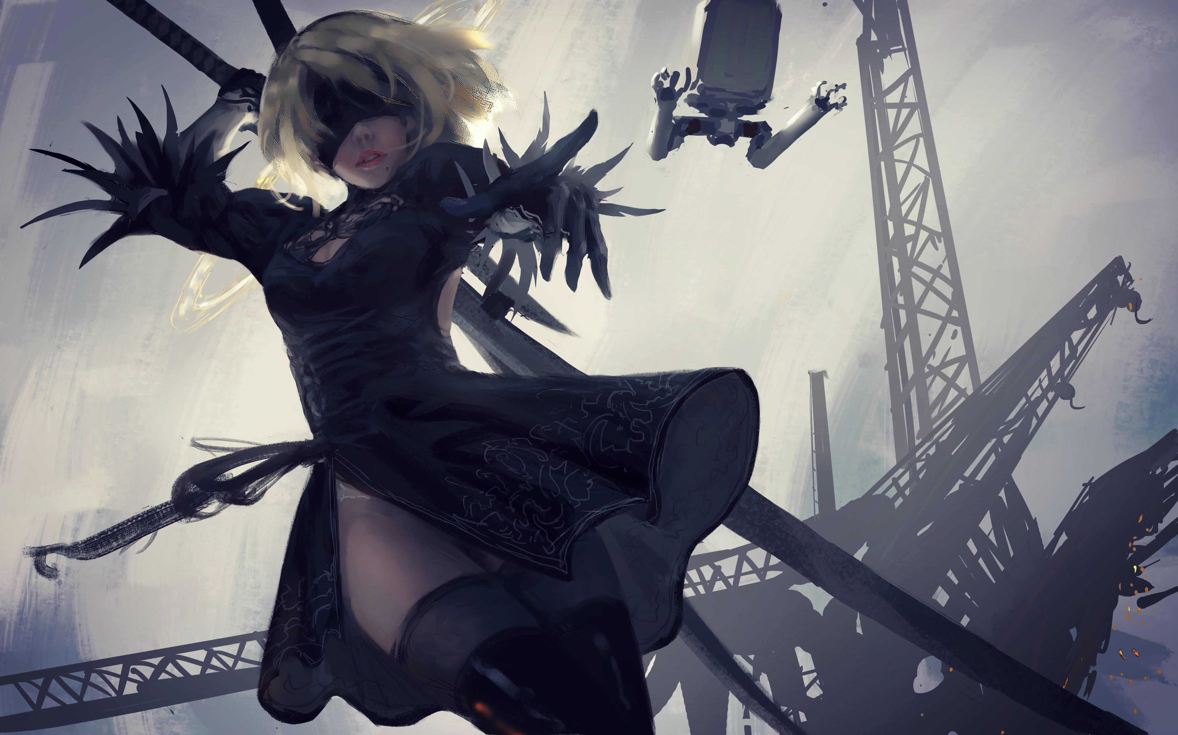 Video Game, 4K, YoRHa No.2 Type B, NieR: Automata, HD Wallpaper