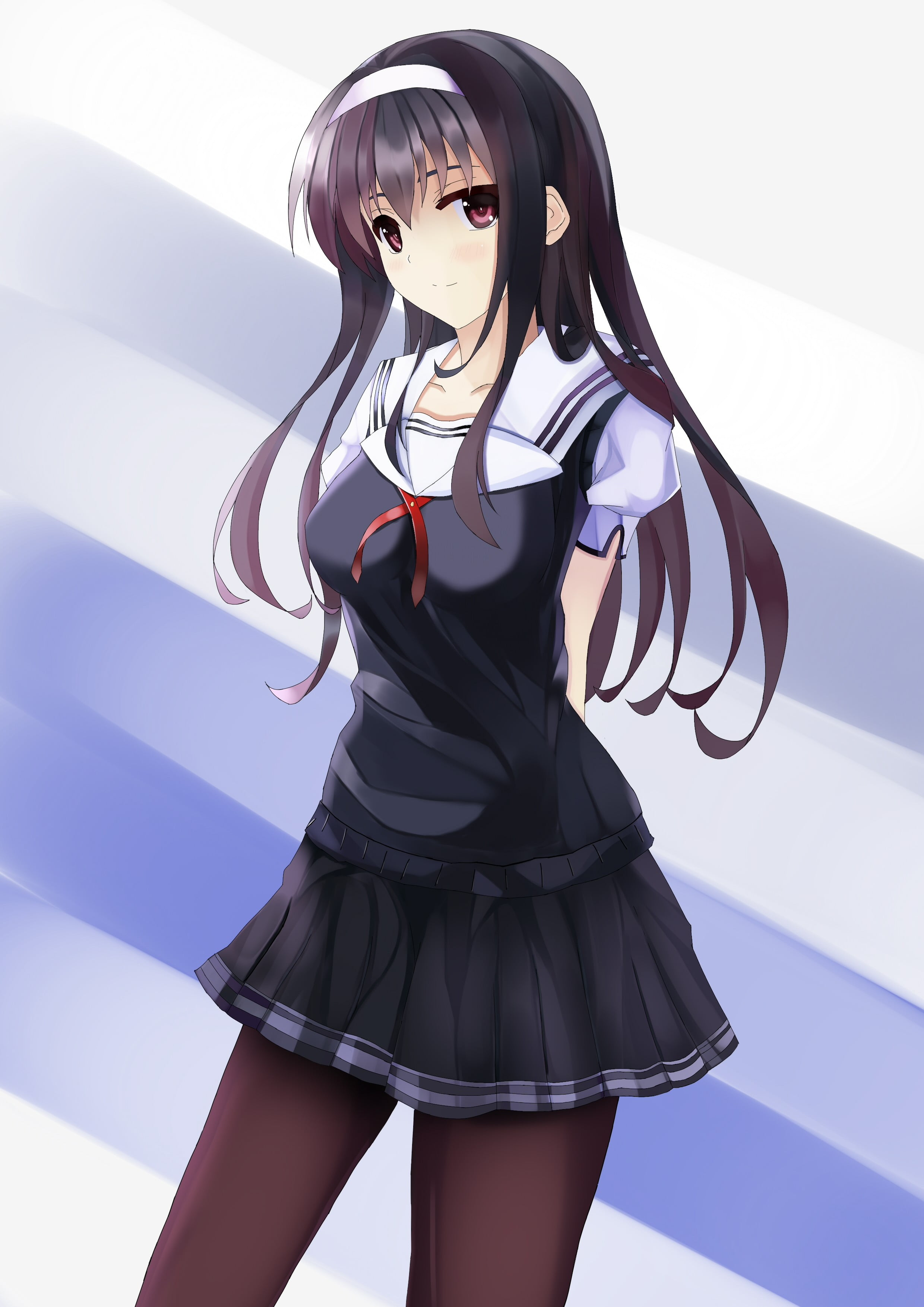 long hair, young adult, elegance, haute couture, modern, anime girls, fashion, Saenai Heroine no Sodatekata, black hair, Kasumigaoka Utaha, clothing, adult, Phone HD Wallpaper