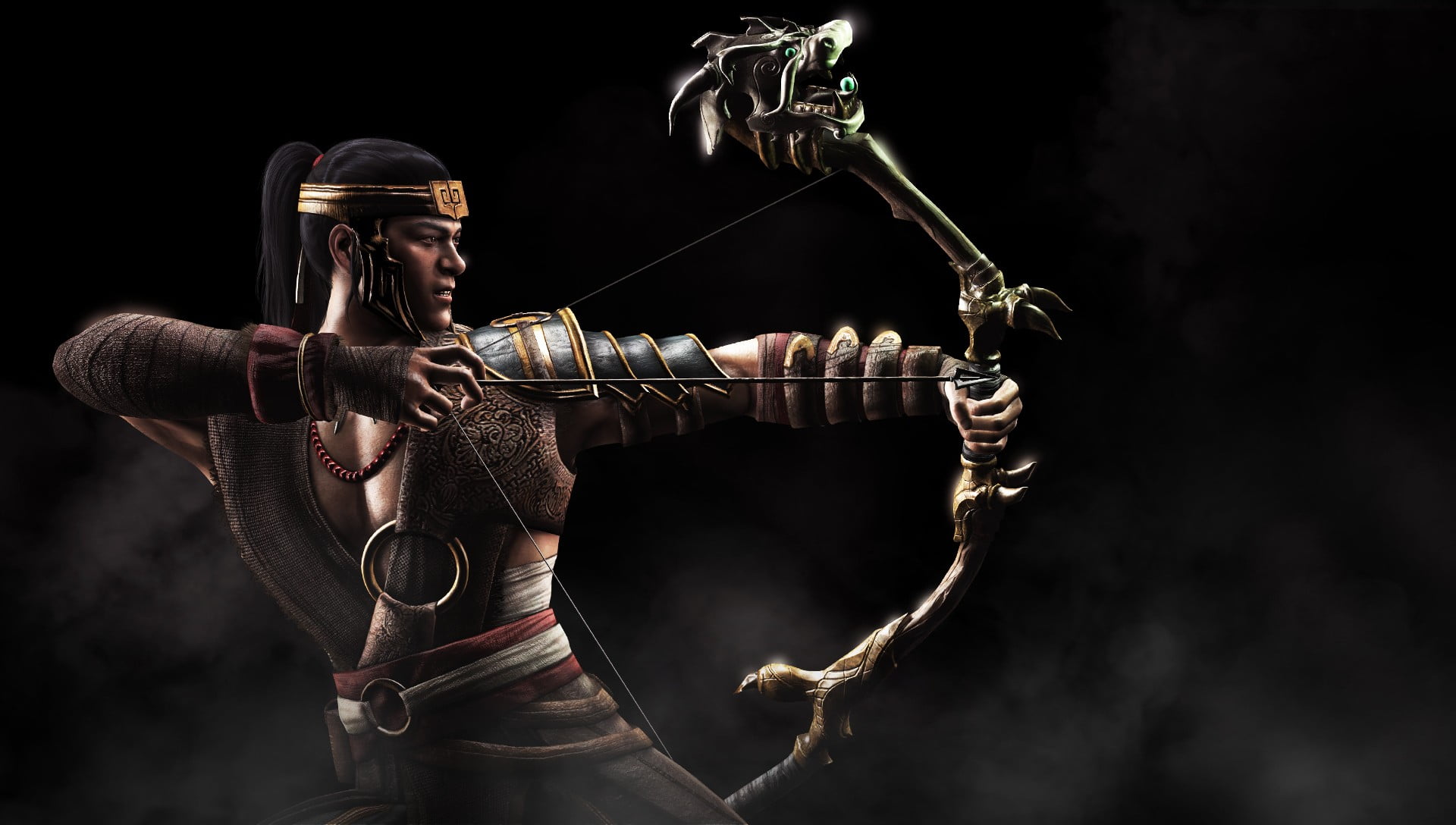 young adult, indoors, protection, sword, expertise, security, helmet, Kung Jin, Mortal Kombat X, black background, skill, standing, waist up, accuracy, HD Wallpaper