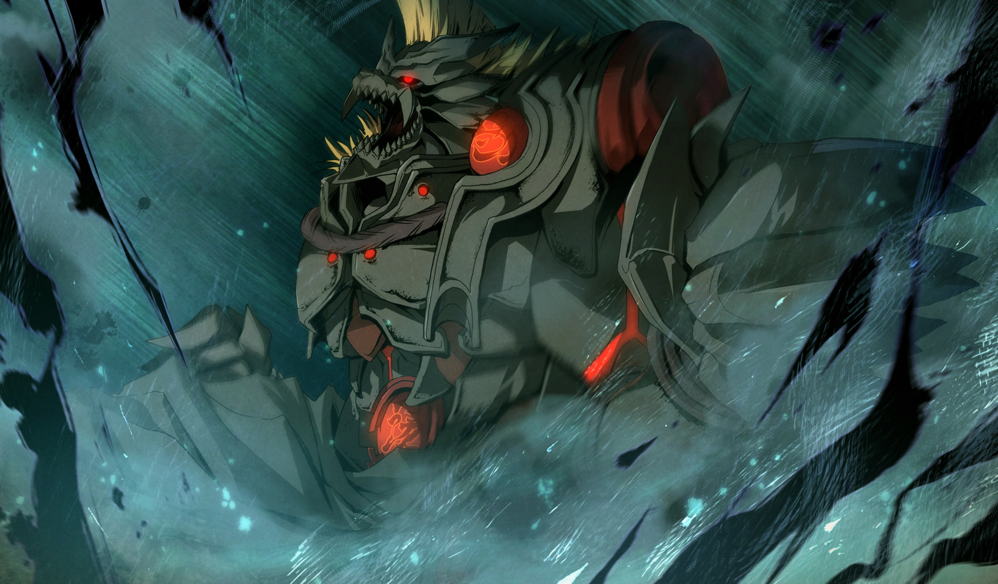 yuusuke, dark, red, game, 1080P, kajiri, kagura, kamui, demon, eyes, HD Wallpaper