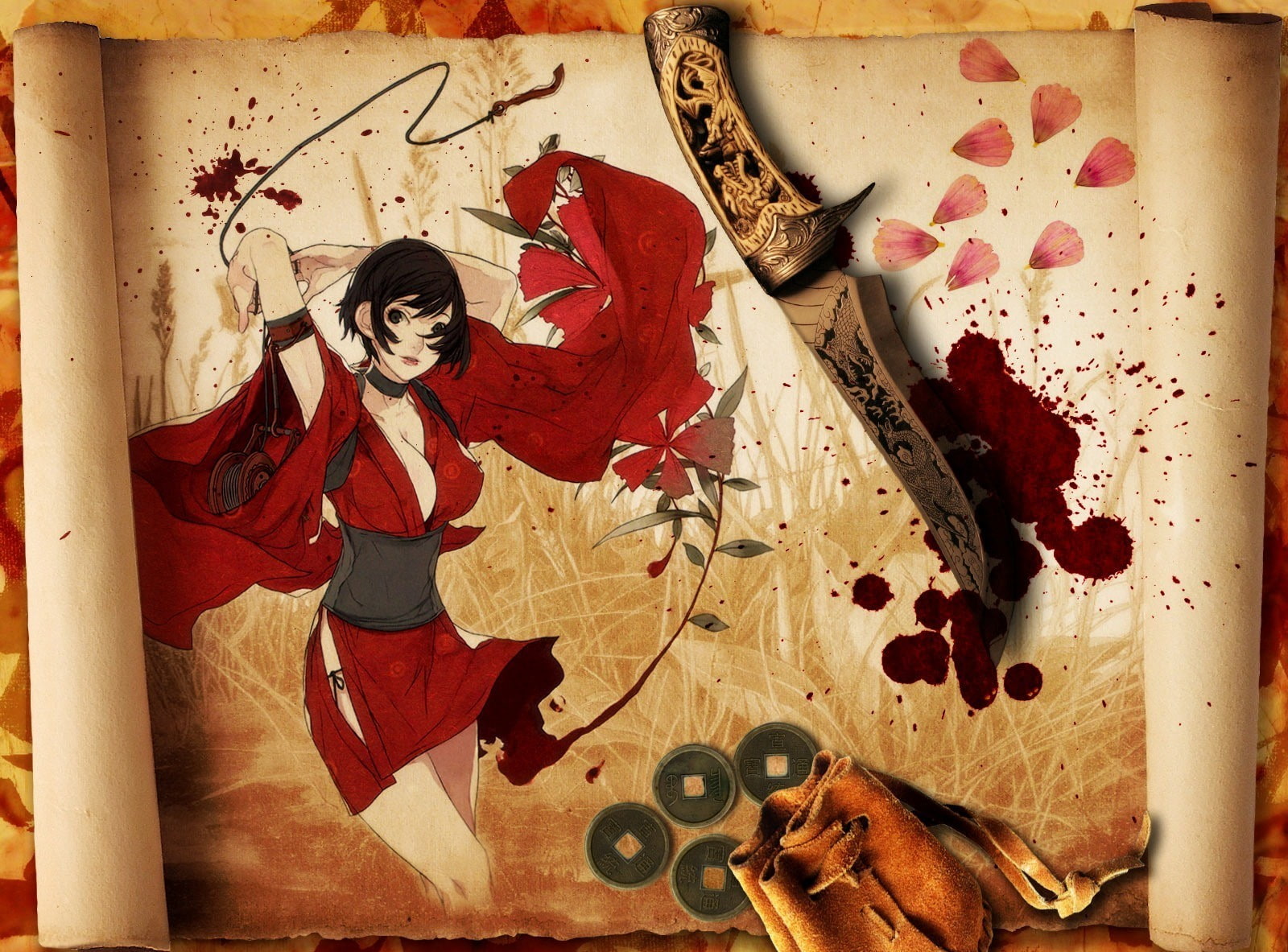 one person, one animal, Red Ninja: End of Honor, pets, real people, vertebrate, childhood, 720P, young adult, canine, artwork, dog, child, mammal, domestic, HD Wallpaper