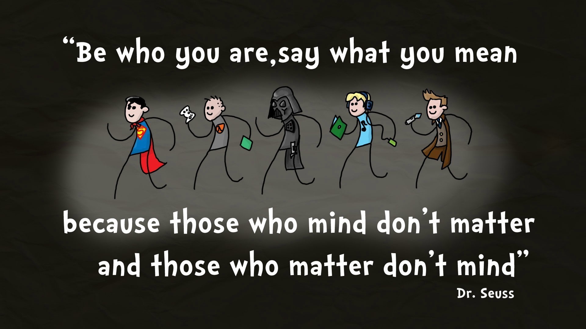 quote, minimalism, typography, Darth Vader, Gordon man, Superman, 1080P, humor, text, HD Wallpaper