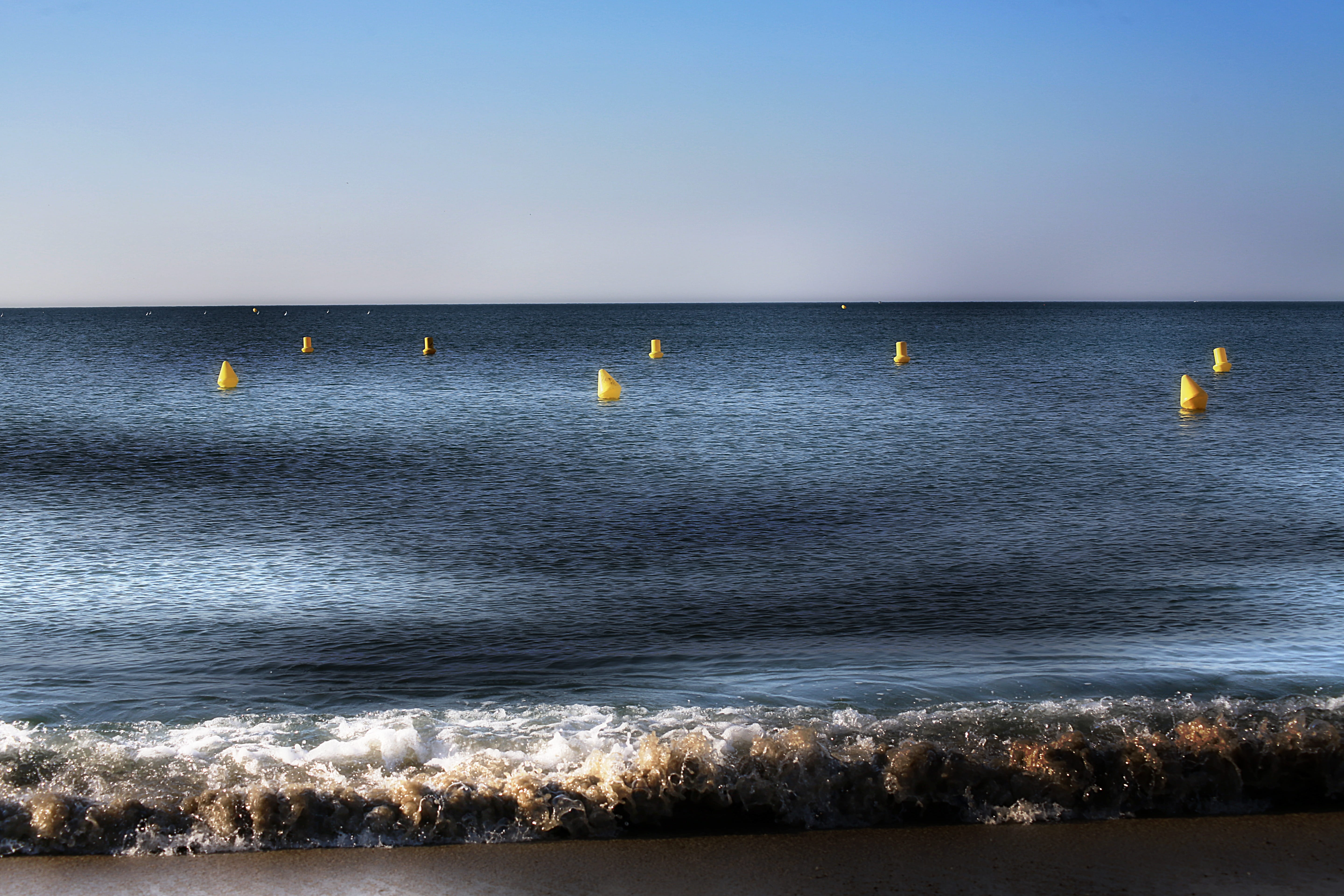 sky, mediterranean sea, no people, beach, sludge, sides, day, tranquil scene, scenics - nature, wave, sea, land, idyllic, 5K, tranquility, beauty in nature, HD Wallpaper