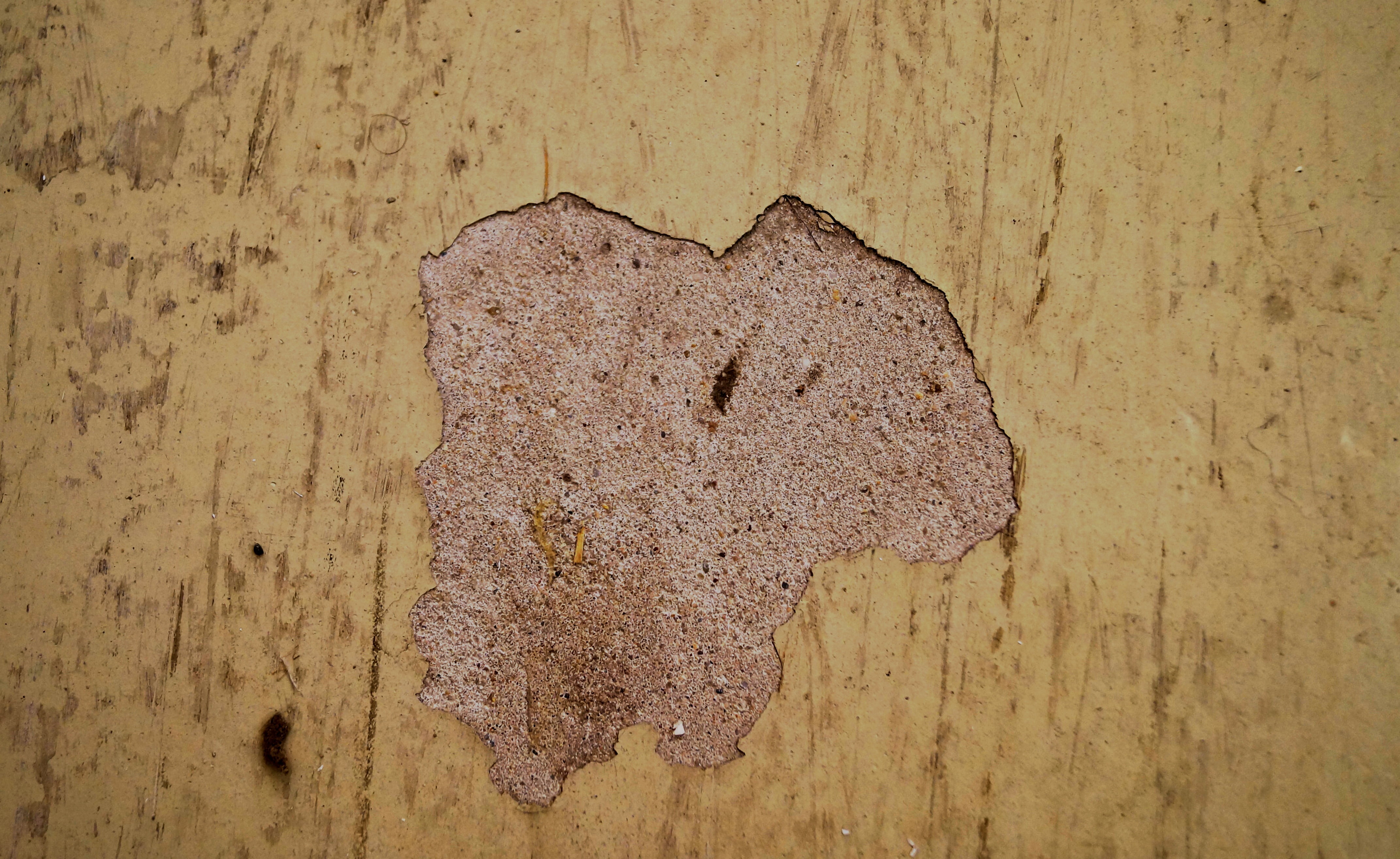 rough, still life, wooden, pattern, damaged, no people, directly above, broken, structure, indoors, plaster, brown, weathered, single object, old paint, HD Wallpaper