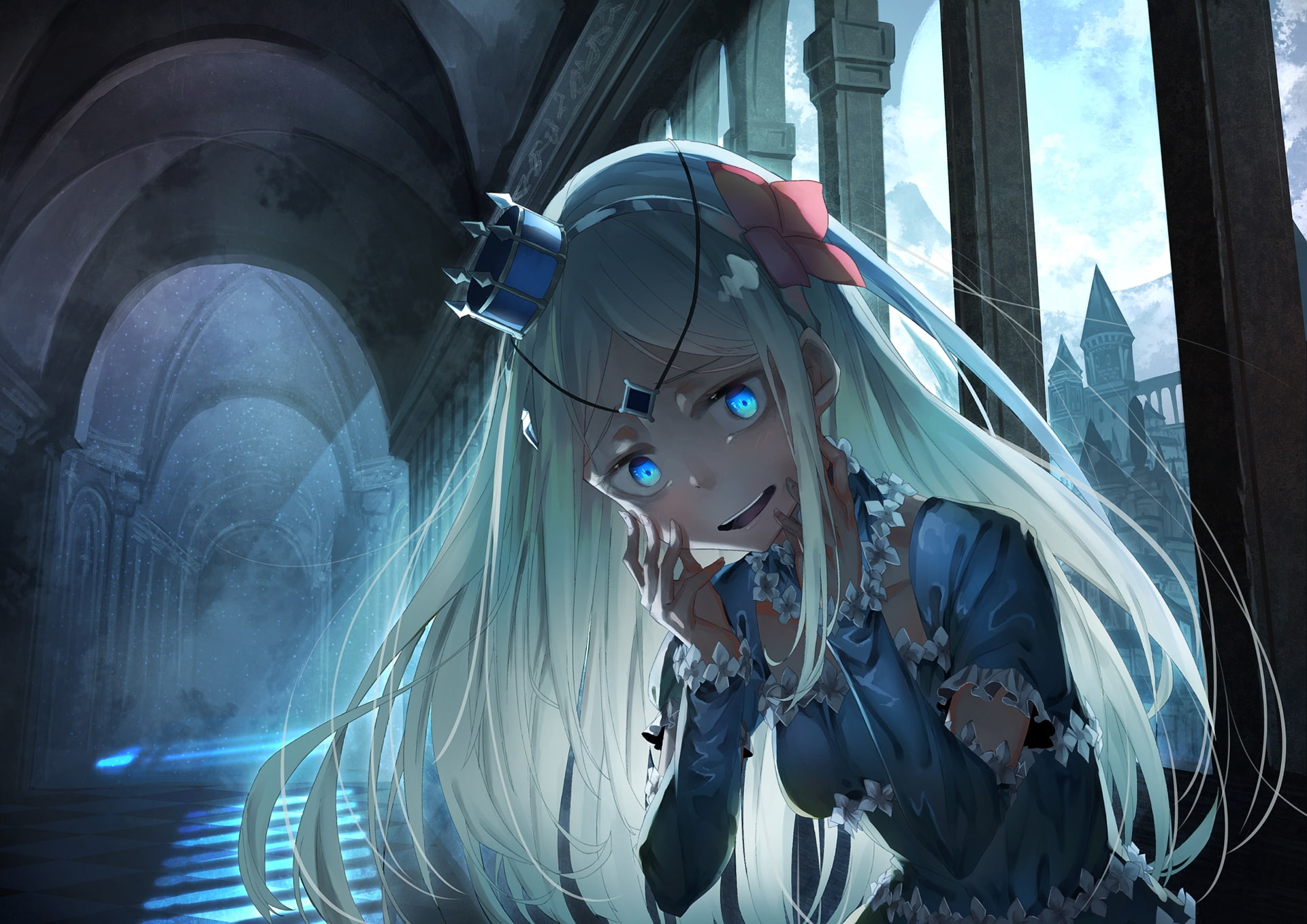 overlord 2, Anime, yandere, renner theire chardelon ryle vaiself, 1080P, blue eyes, blonde, HD Wallpaper