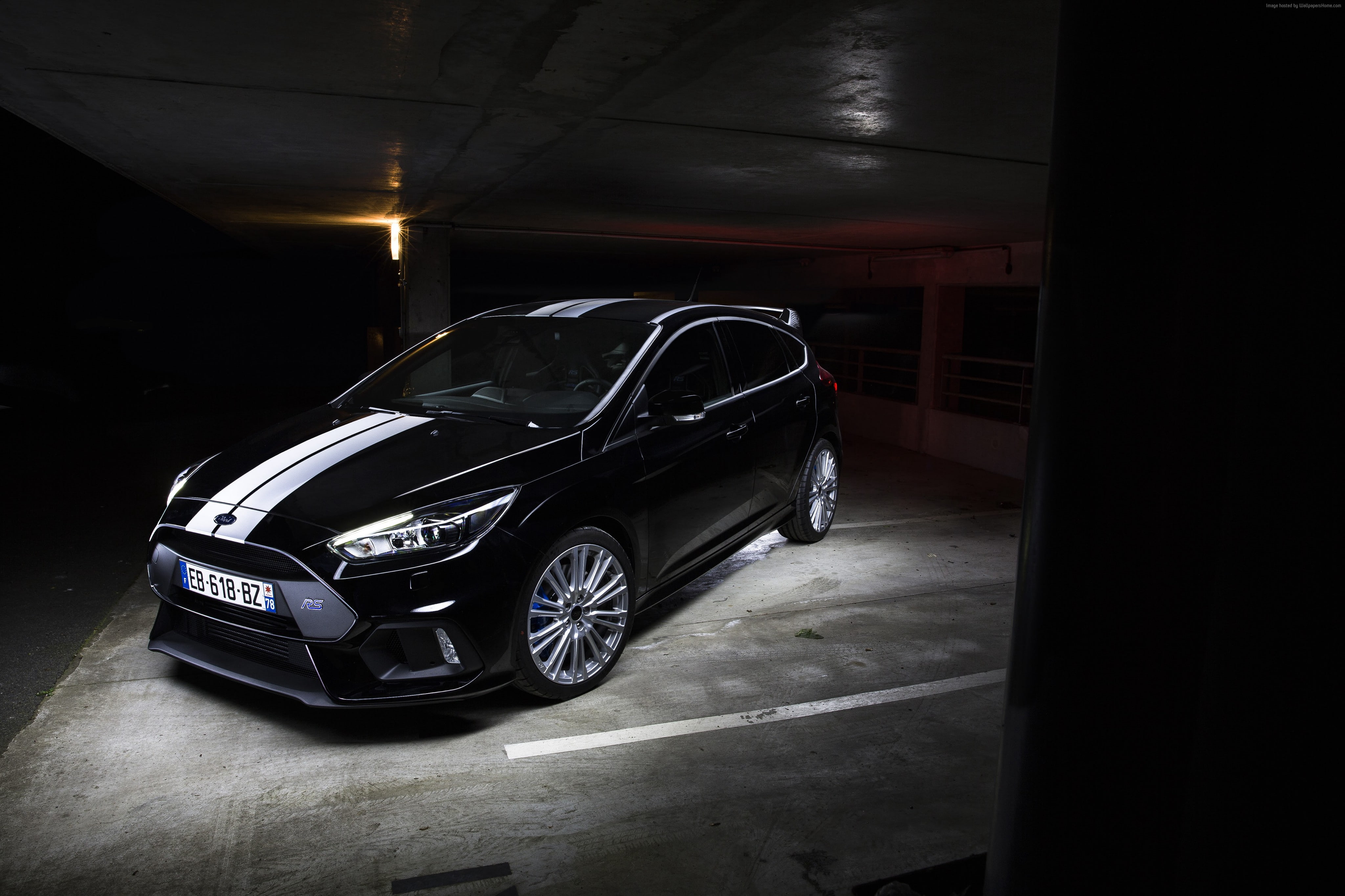 limited edition, 4K, Ford Focus RS " Le Mans 50th Anniversary", Le Mans, black, HD Wallpaper
