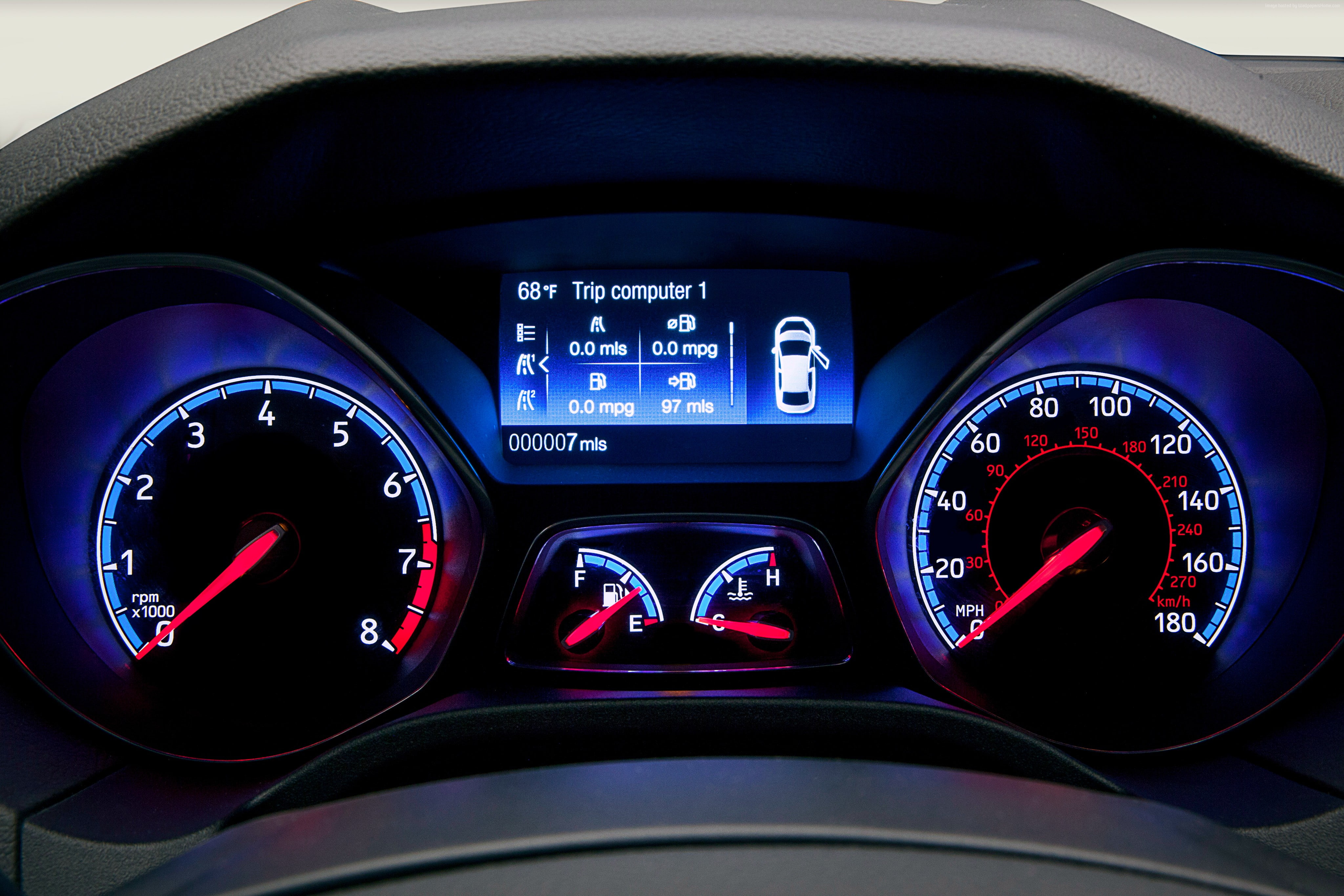 hatchback, blue, Ford Focus RS 2016, 4K, HD Wallpaper