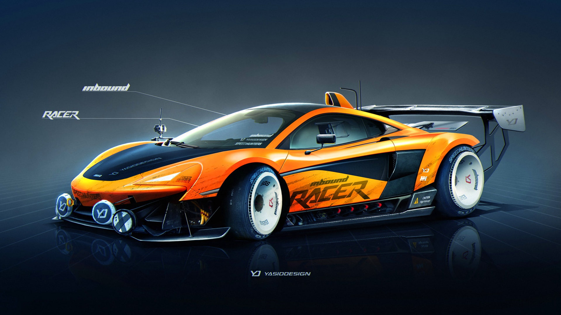Background, 570S, Rendering, Sports Series 570S, Yasid Oozeear, Car, YASIDDESIGN, Orange, Auto, Sports, McLaren Sports Series - 570S, Machine, Figure, McLaren, HD Wallpaper