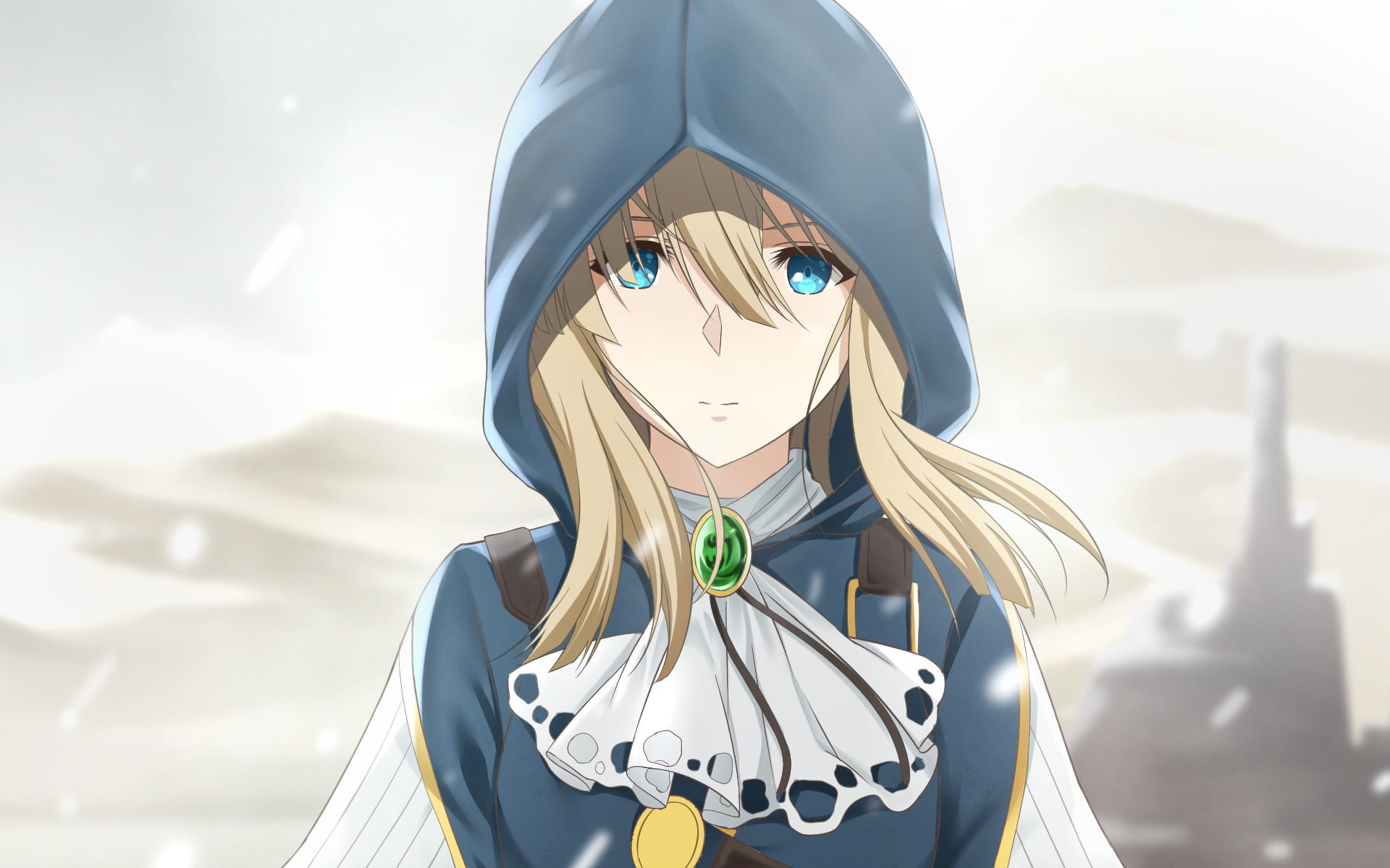 day, sunlight, Anime, art and craft, creativity, girl, focus on foreground, 1080P, wearing, portrait, character, Violet Evergarden (Character), representation, HD Wallpaper