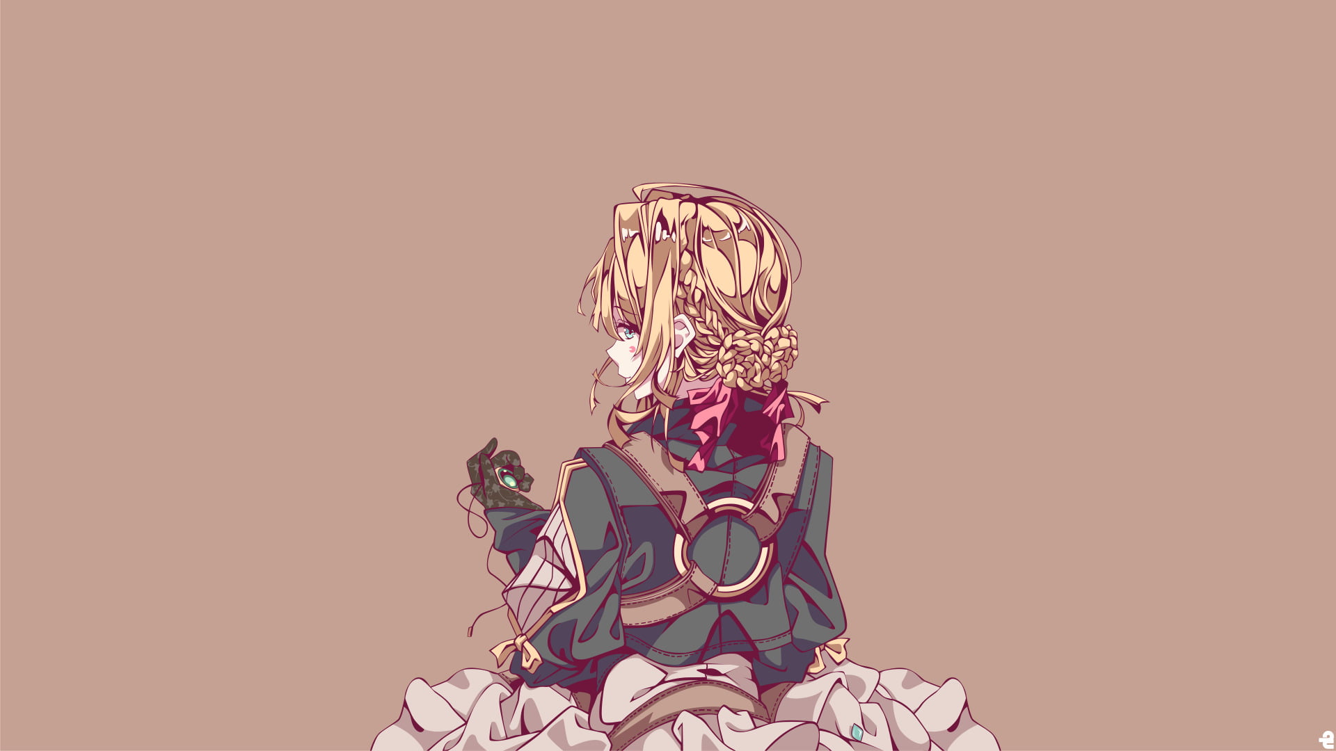 child, complexity, arts culture and entertainment, music, Violet Evergarden (Anime), looking at camera, women, creativity, studio shot, holding, front view, HD Wallpaper