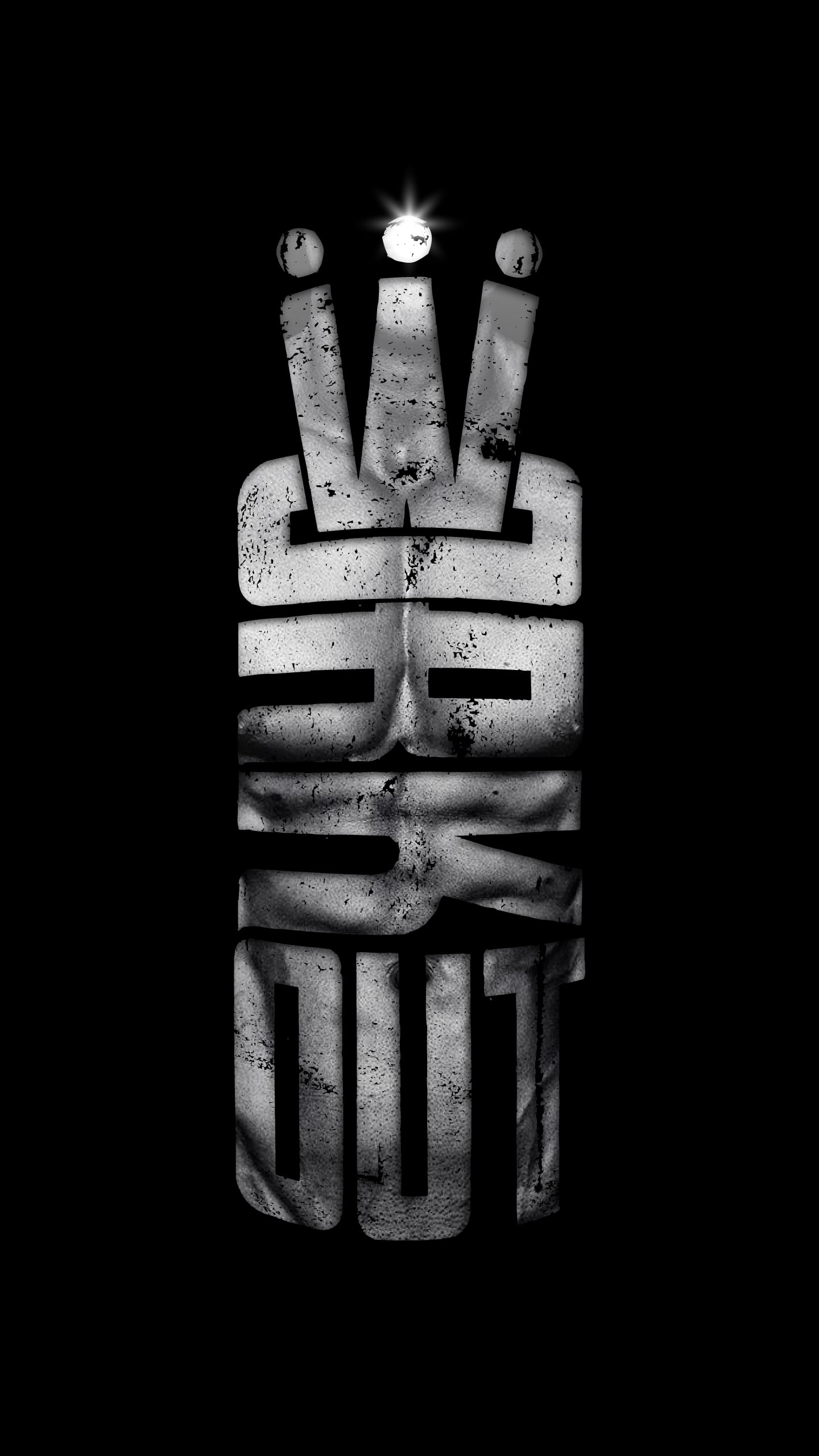 fitness model, bodybuilding, 2K, dark, Bodybuilder, typography, biceps, black background, monochrome, abdominals, exercising, dark background, crown, Phone HD Wallpaper