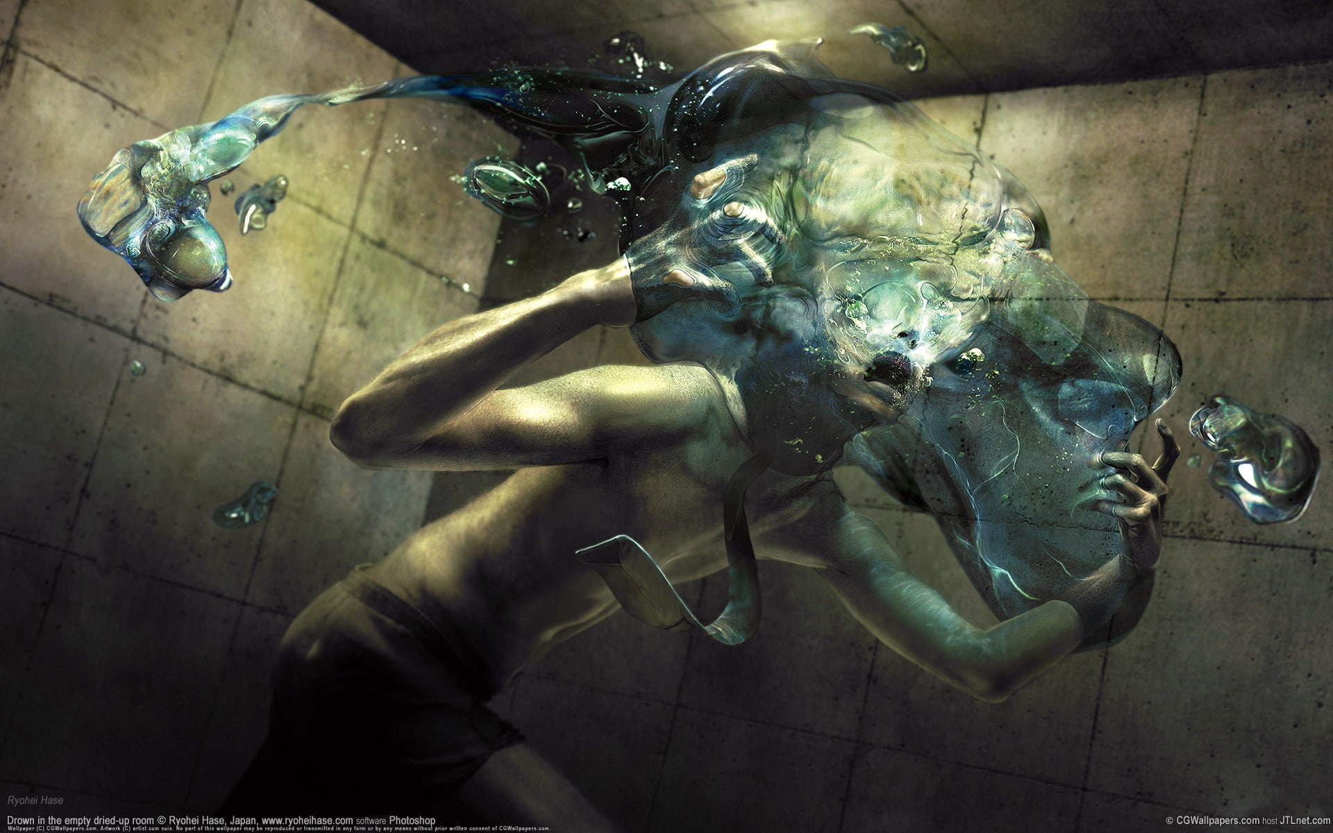 1080P, digital art, shirtless, artwork, abstract, surreal, HD Wallpaper