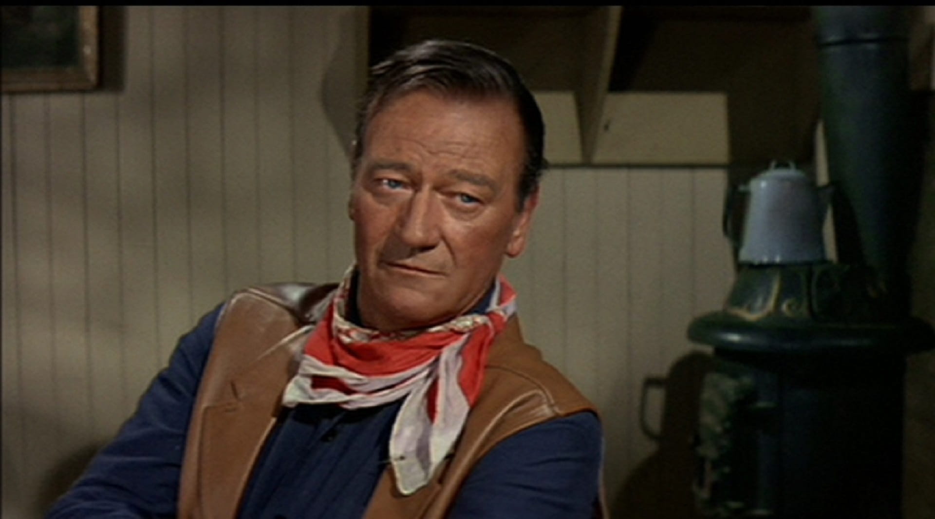 john wayne, vintage, occupation, western, adult, cinema, mid adult, classic, actor, indoors, mature adult, sadness, 1080P, uniform, motion pictures, emotion, HD Wallpaper