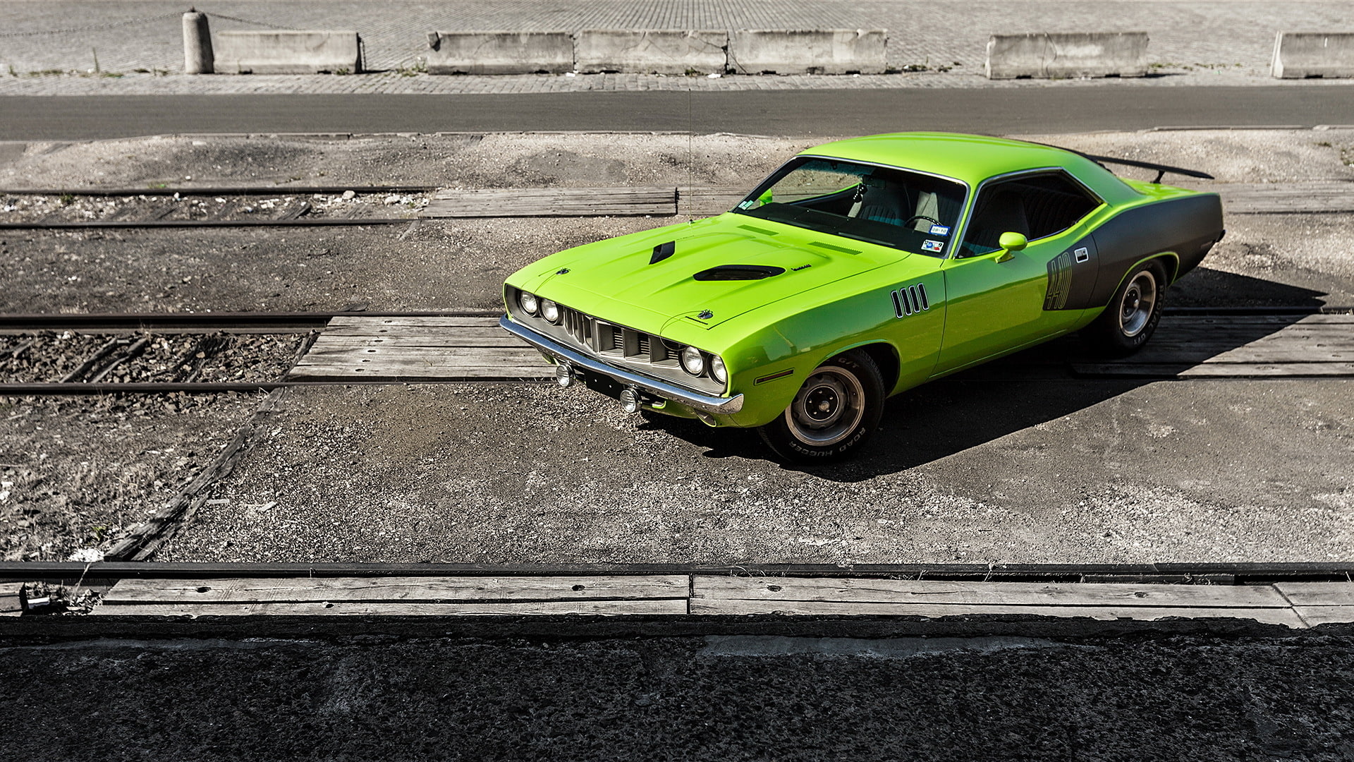 1971, Green, 1080P, Plymouth, Barracuda, HD Wallpaper