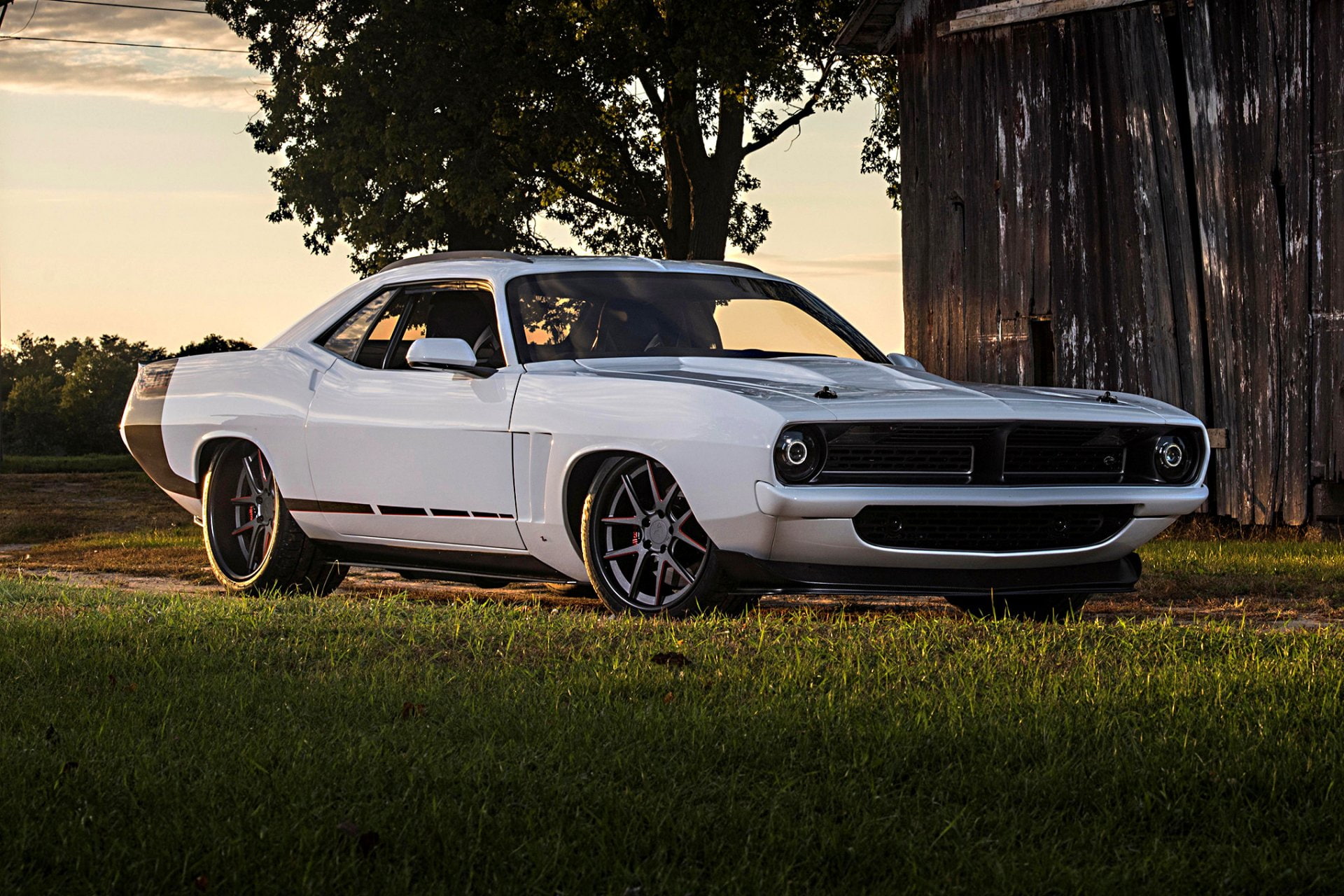 Muscle Car, Mopar, Plymouth Barracuda, Abstract, 1080P, Hot Rod, HD Wallpaper