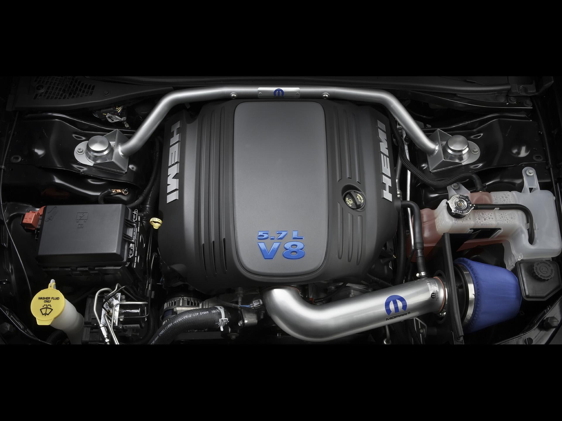 cars, hemi, engine, 1080P, 2010, muslce car, challenger, mopar, dodge, HD Wallpaper