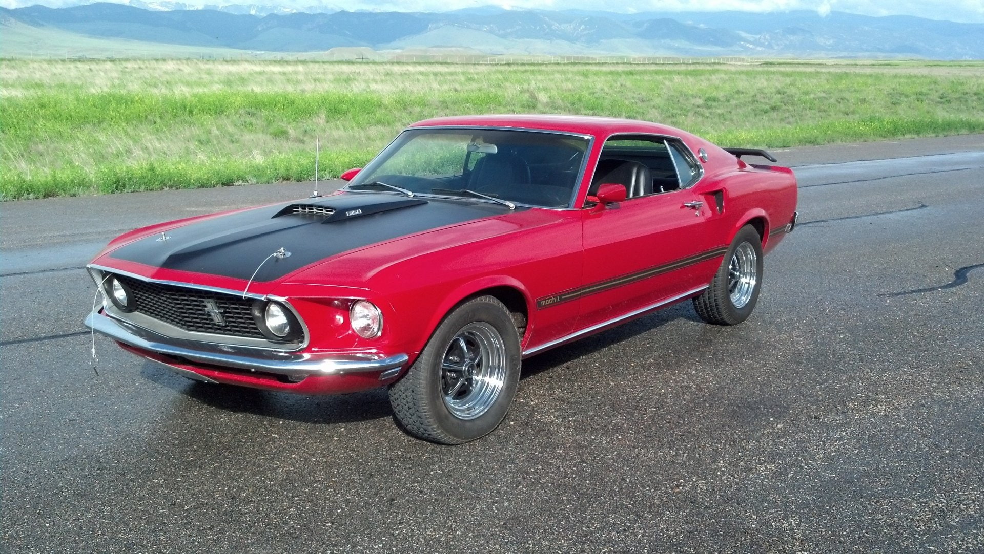 Car, Red Car, Fastback, Ford, Muscle Car, 1080P, Ford Mustang Mach 1, HD Wallpaper