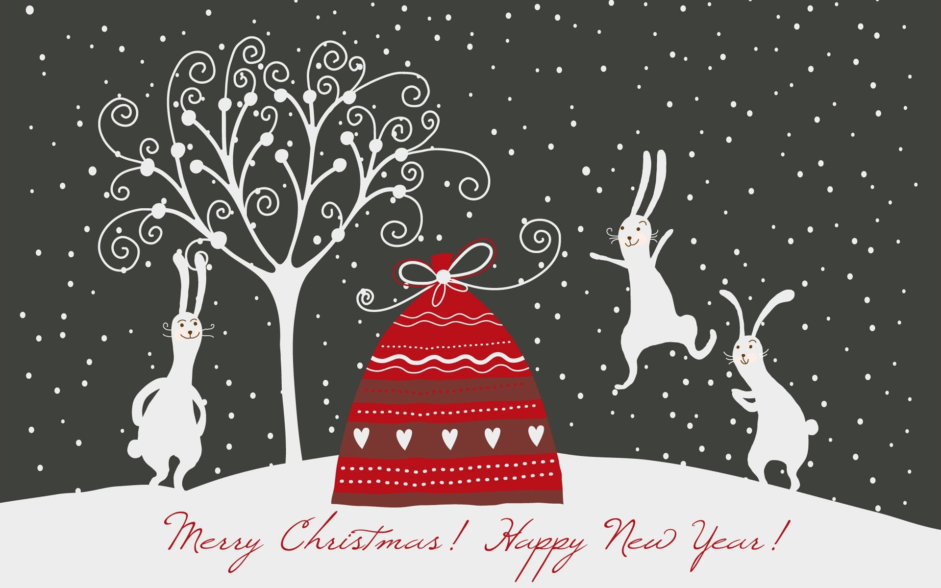 snow, happiness, white, drawstring, christmas decoration, computer Graphic, event, deer, nature, backgrounds, season, tree, gift, reindeer, design, celebration event, HD Wallpaper