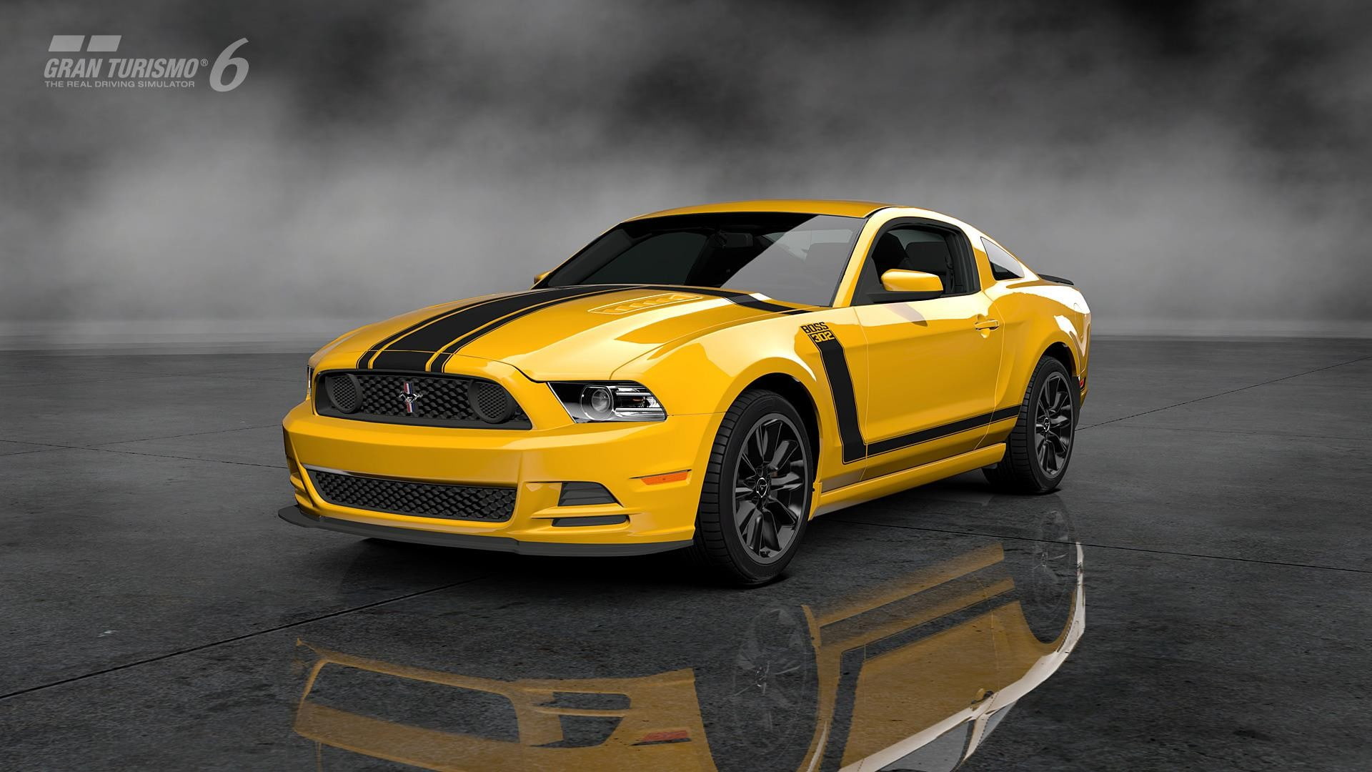 1080P, architecture, vehicle, mode of transportation, wet, Ford Mustang, land vehicle, Ford Mustang Boss 302, reflection, wheel, transportation, mist, HD Wallpaper