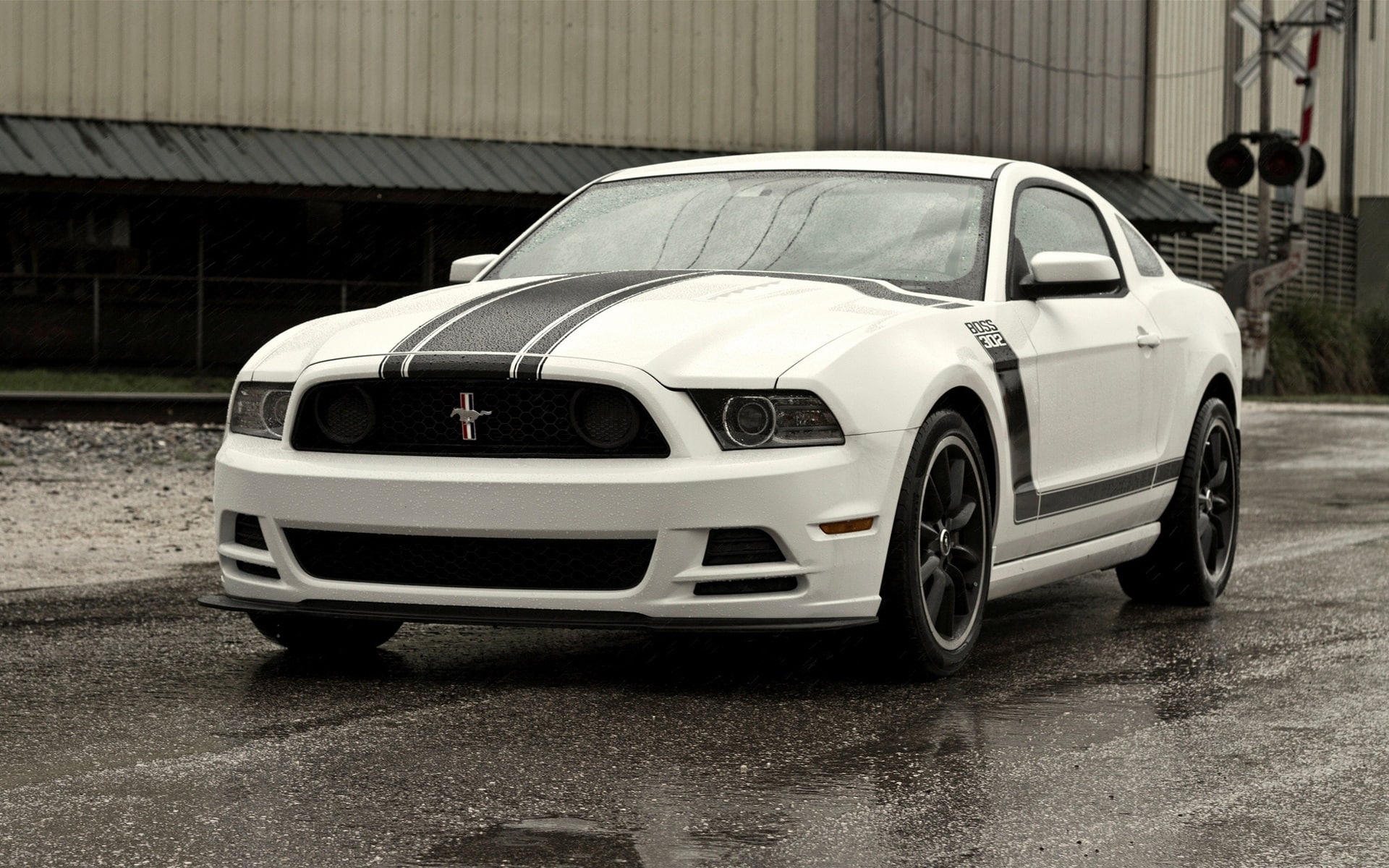 View, Ford, 1080P, Front, Car, boss, Mustang, White, HD Wallpaper