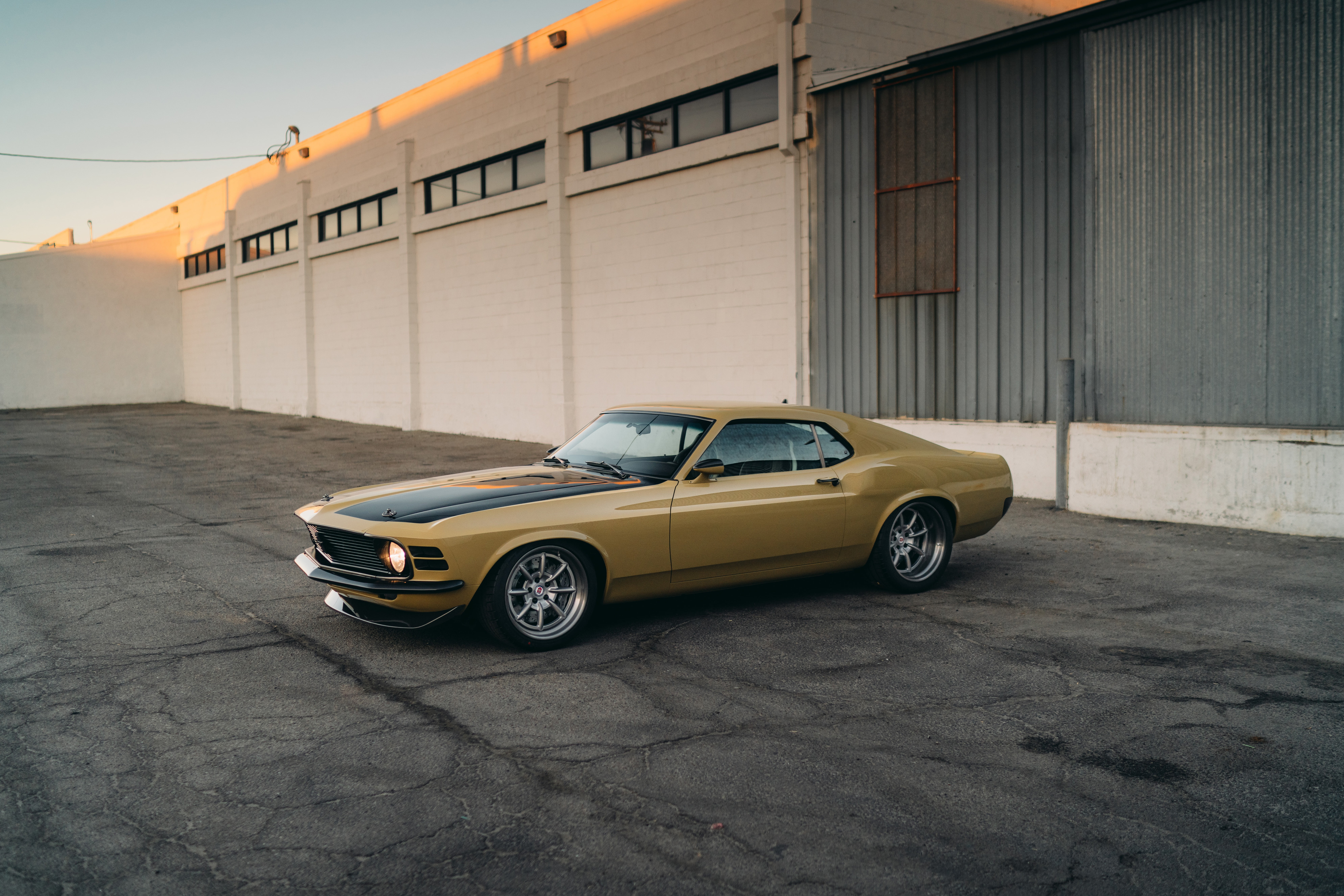 Ford, machine, drives, RDJ Boss 302, SpeedKore, lights, 8K, Mustang, HD Wallpaper