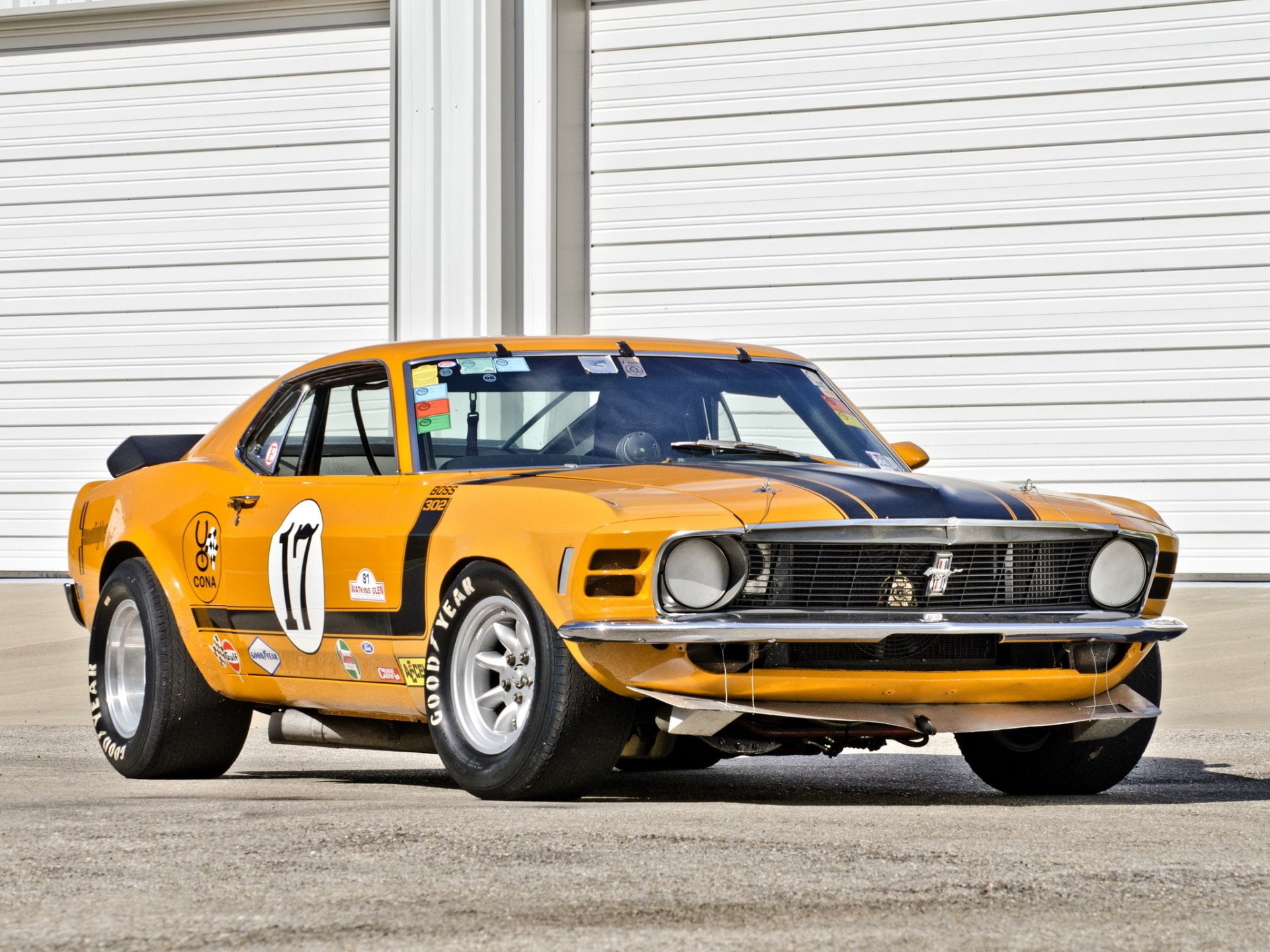 Yellow Car, Car, Fastback, Muscle Car, Ford, 1080P, Ford Mustang Boss 302, HD Wallpaper