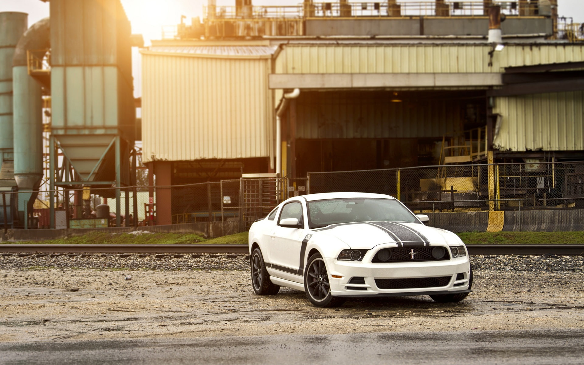 Black, Mustang, White, Ford, boss, Car, 1080P, HD Wallpaper