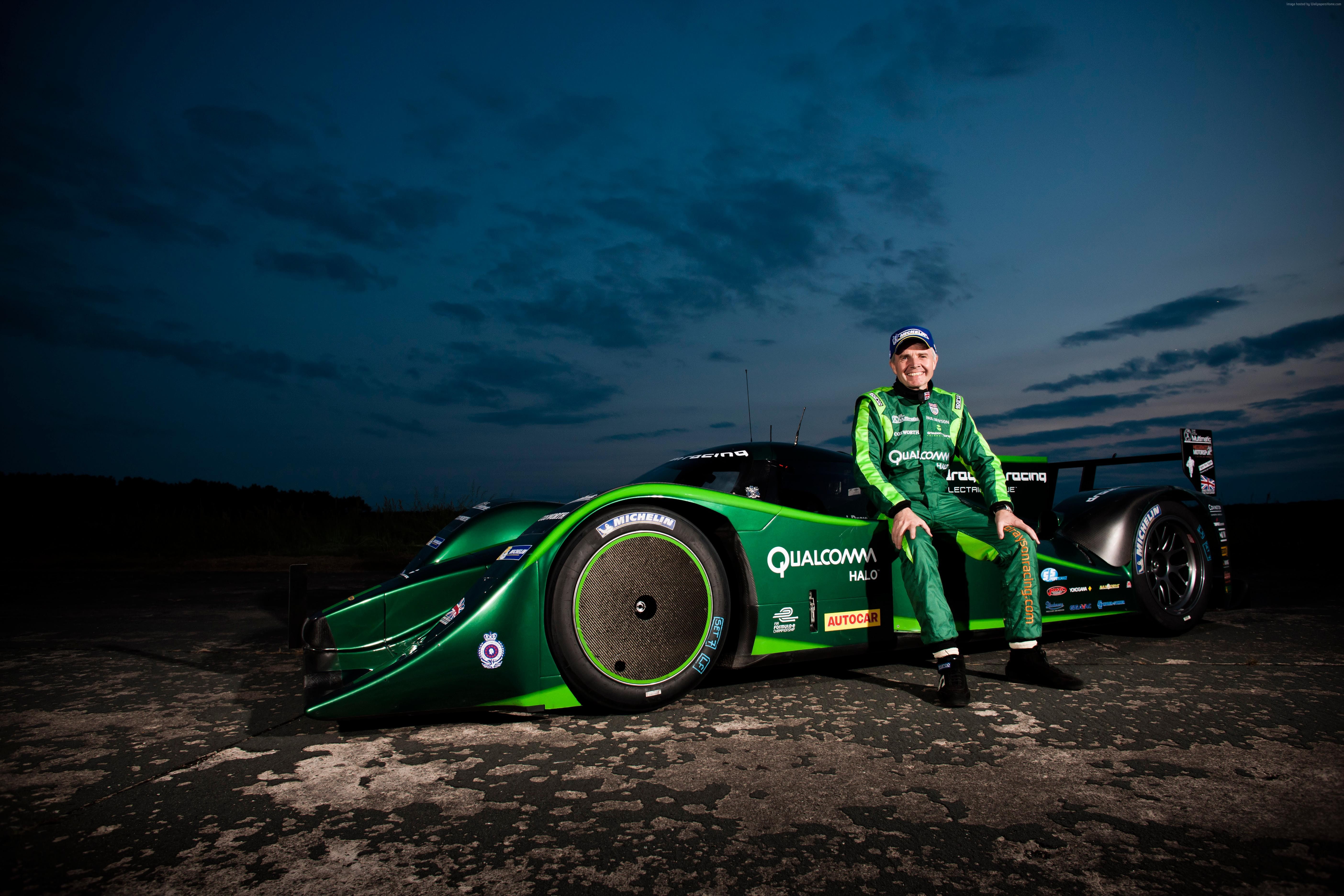 racer, green color, green, one person, Drayson Racing B12/69, 5K, leisure activity, sky, transportation, nature, sitting, sport cars, Quickest Electric Cars, HD Wallpaper
