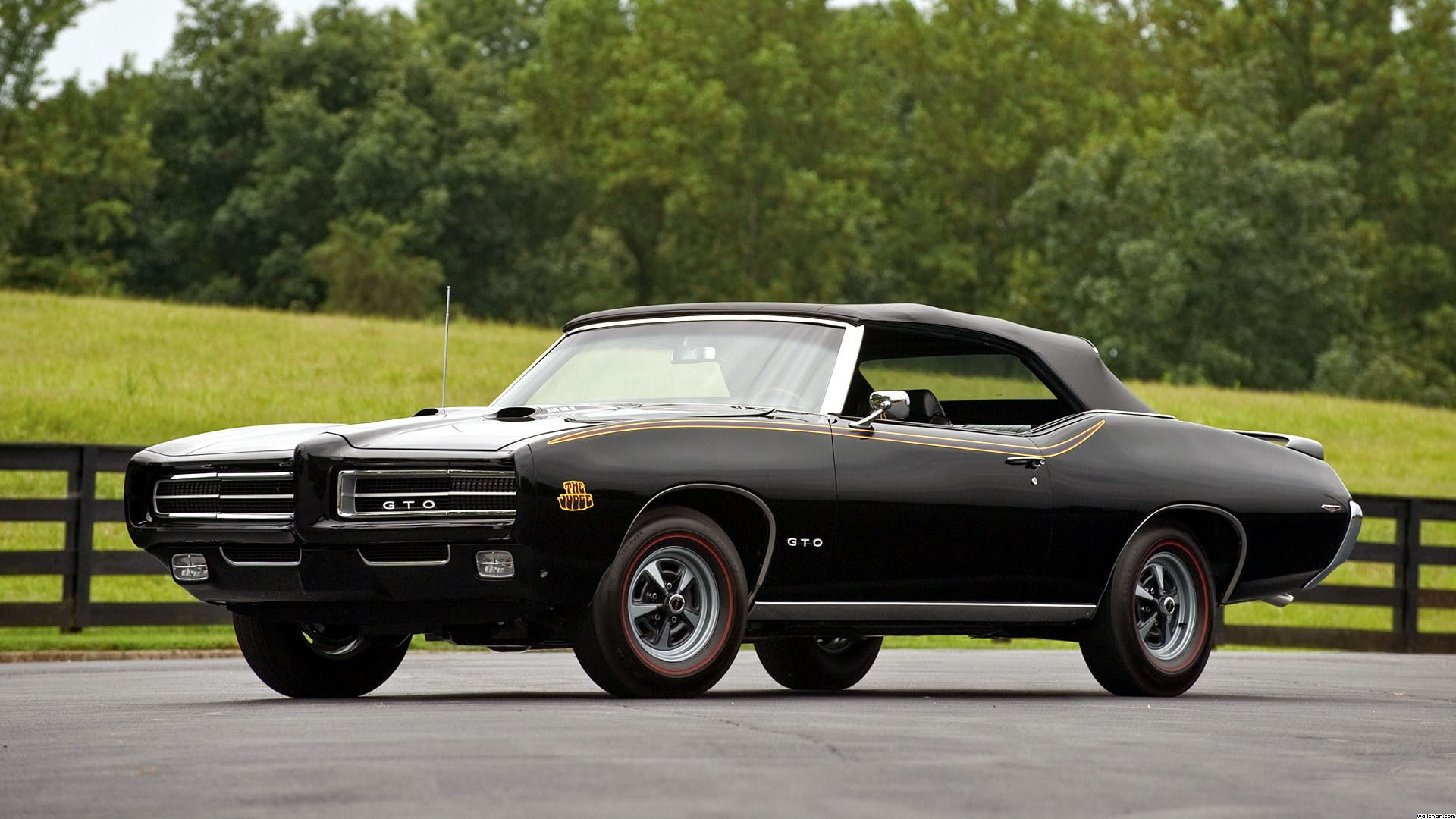 convertible, 1080P, gto, 039 69, pontiac, HD Wallpaper