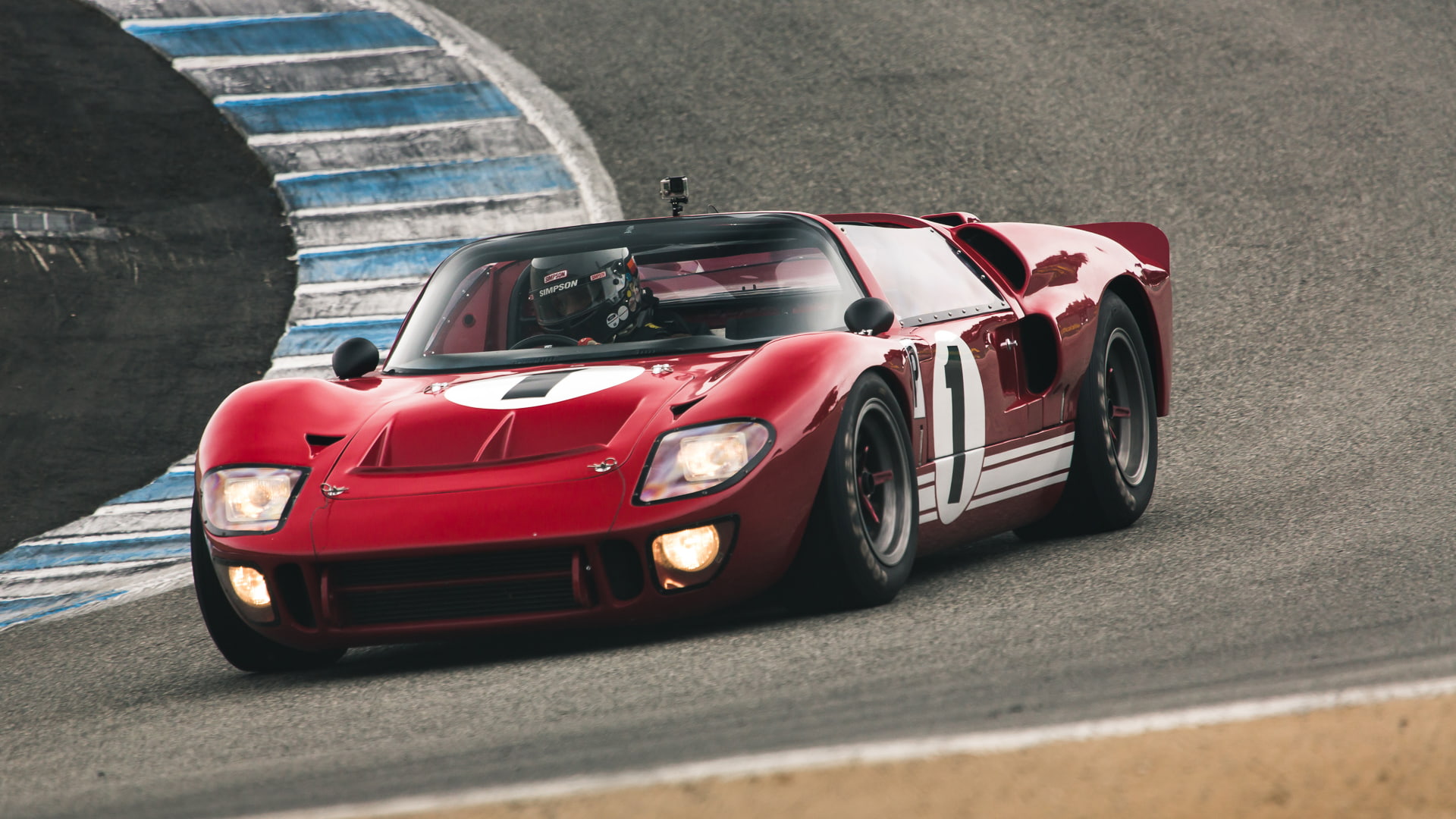 Laguna Seca, 1080P, Ford GT40, car, HD Wallpaper
