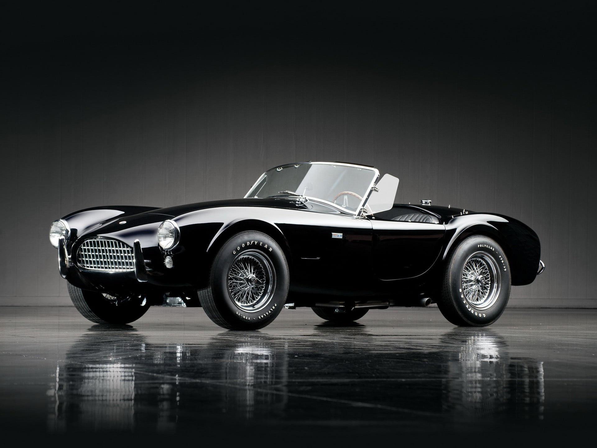sports car, Cobra, tire, motor vehicle, transportation, wealth, land vehicle, metal, silver colored, car, 1080P, shiny, Shelby, retro styled, luxury, gray, HD Wallpaper