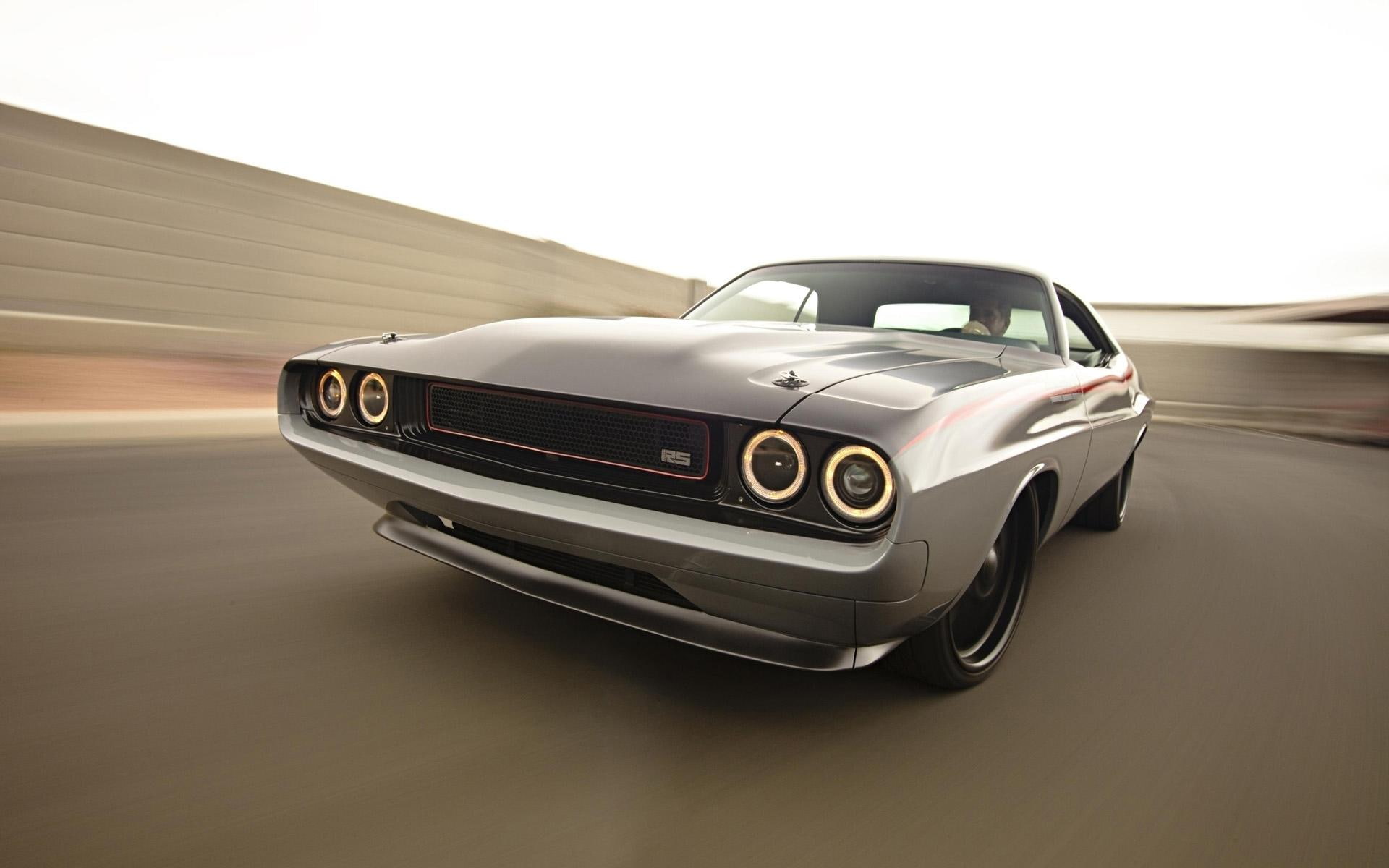 1970, tuning, speed, 1080P, dodge, challenger, chelenzher, muscle car, by roadster shop, lights, chuck, HD Wallpaper