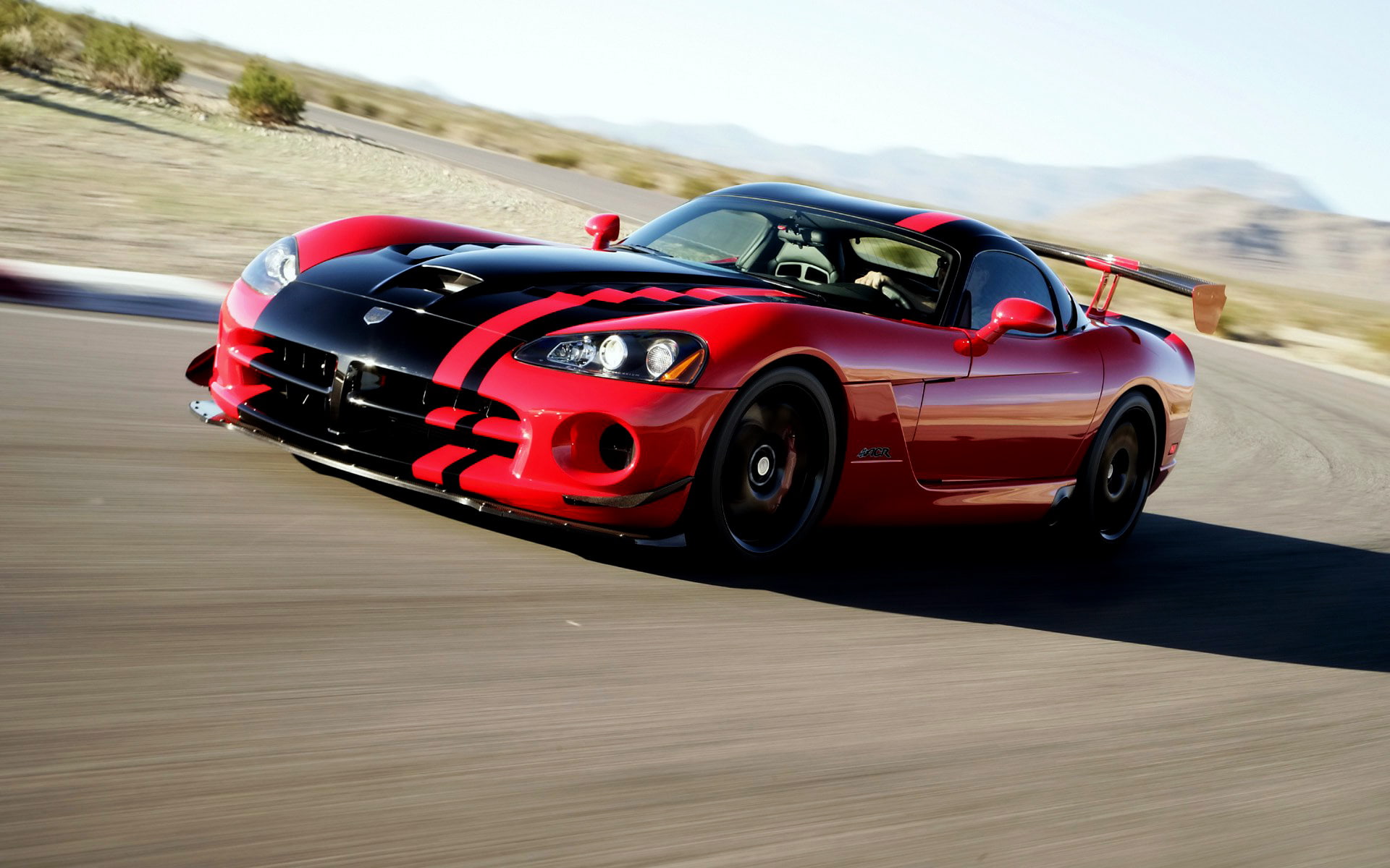 cars, black, acr, blur, motion, race, red, 1080P, hd, car, viper, dodge, HD Wallpaper
