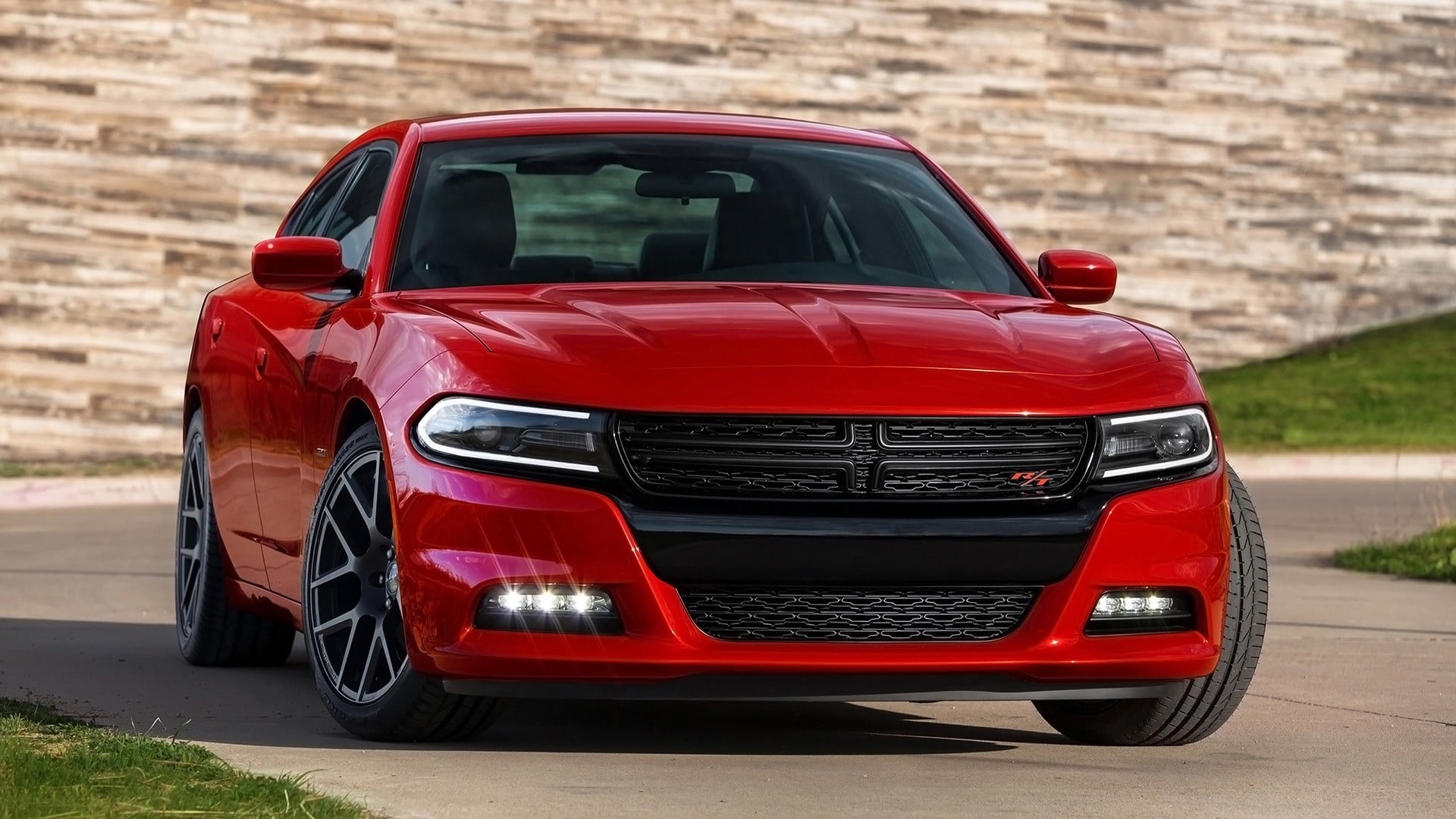 mode of transportation, motor vehicle, nature, transportation, 1080P, day, brick, outdoors, land vehicle, stationary, on the move, travel, Dodge Charger, HD Wallpaper