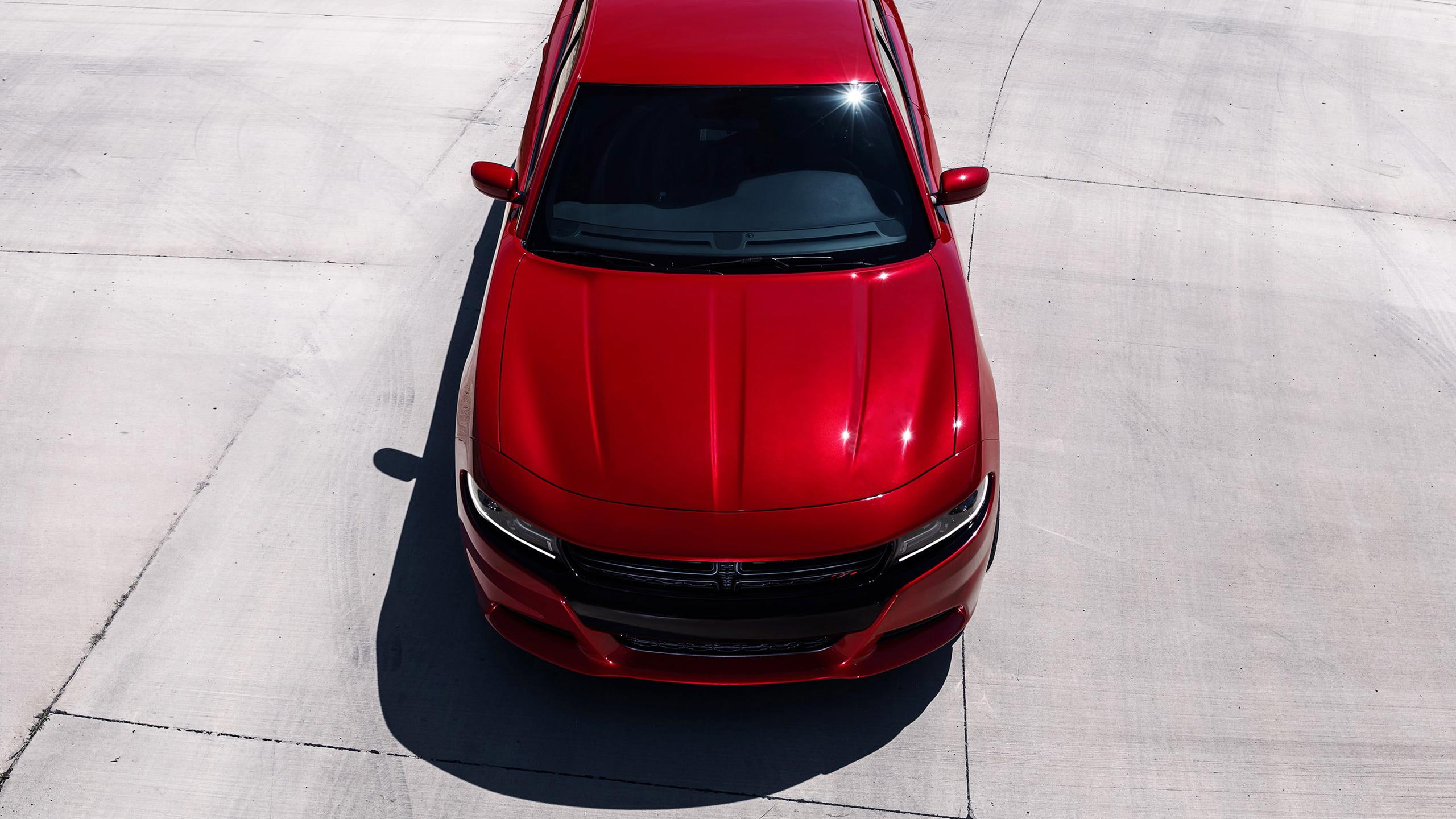 sedan, dodge, rt, charger, 2K, 2015, cars, red, HD Wallpaper