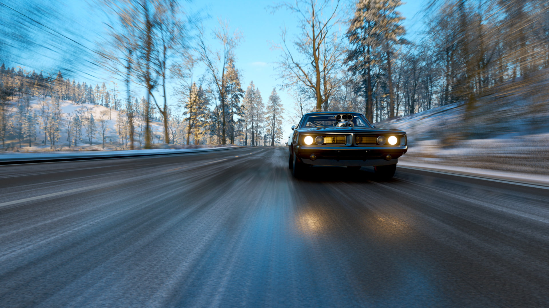 Dodge Charger, 1080P, Forza Motorsport, Vehicle, Forza Horizon 4, Car, Snow, Video Game, HD Wallpaper