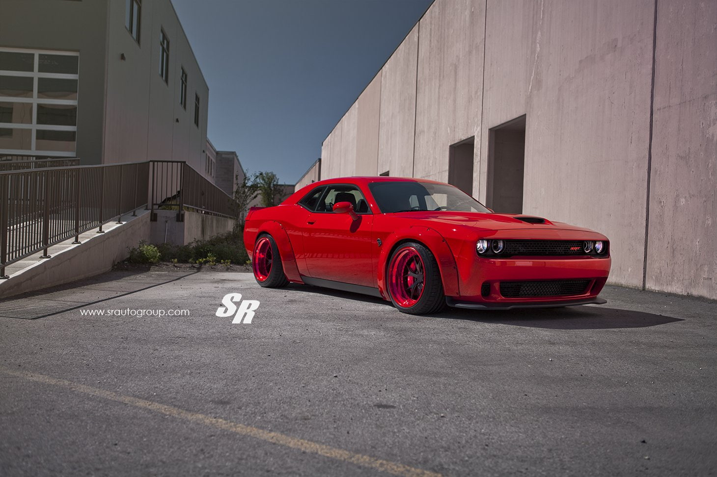 walk, hellcat, dodge, challenger, liberty, cars, bodykit, red, 720P, HD Wallpaper
