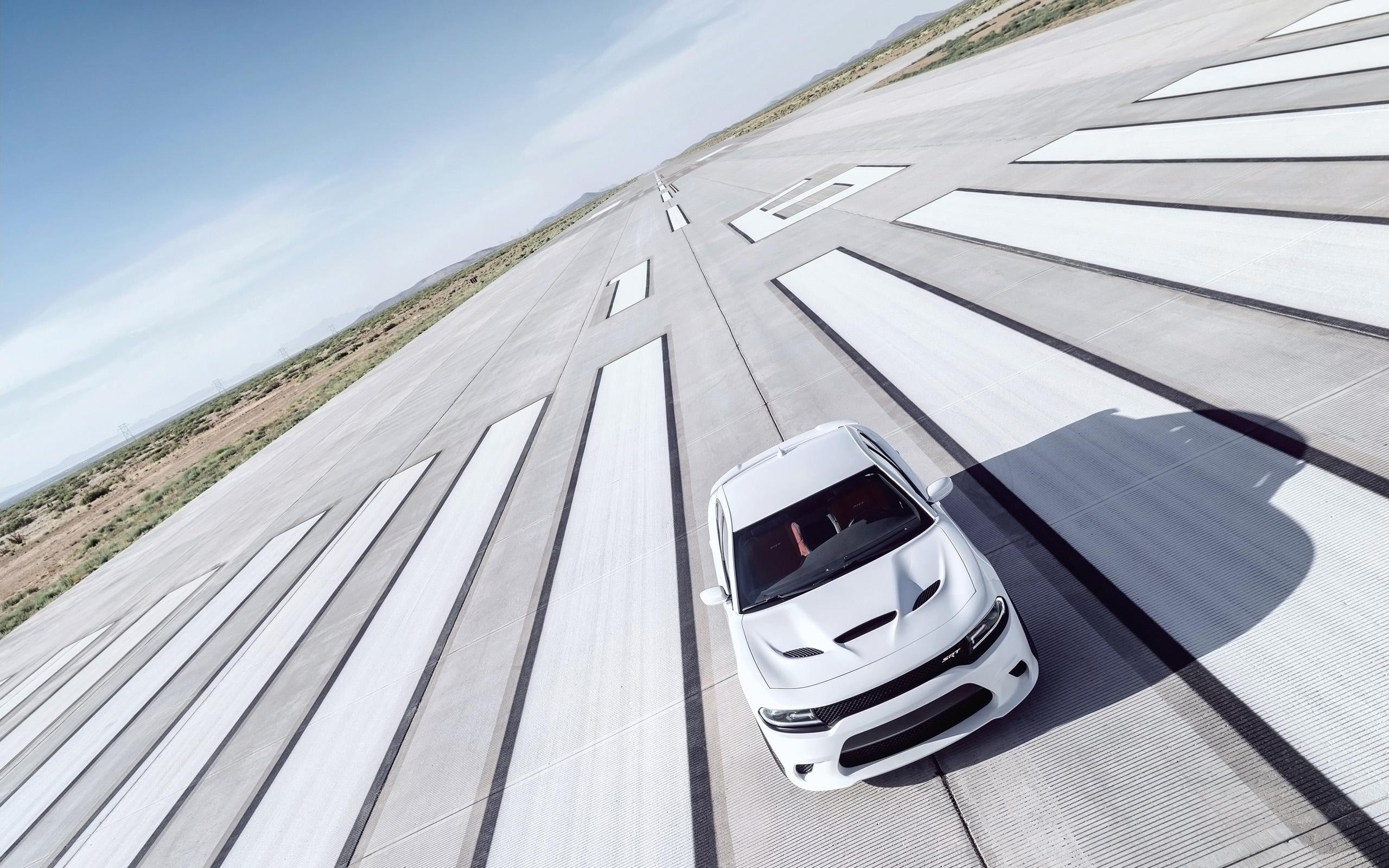 2K, dodge, srt, charger, cars, sedan, white, hellcat, 2015, HD Wallpaper