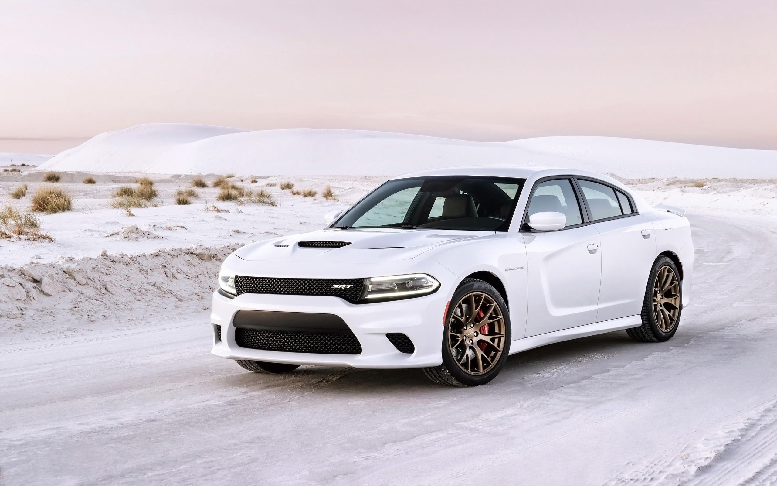 white, 2K, sedan, charger, dodge, srt, 2015, luxury, hellcat, cars, HD Wallpaper