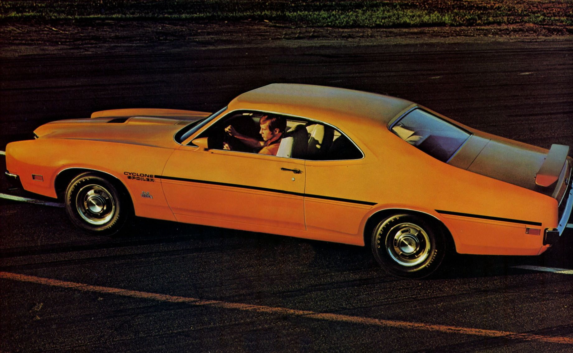classic, muscle, cyclone, mercury, spoiler, 1970, 720P, HD Wallpaper