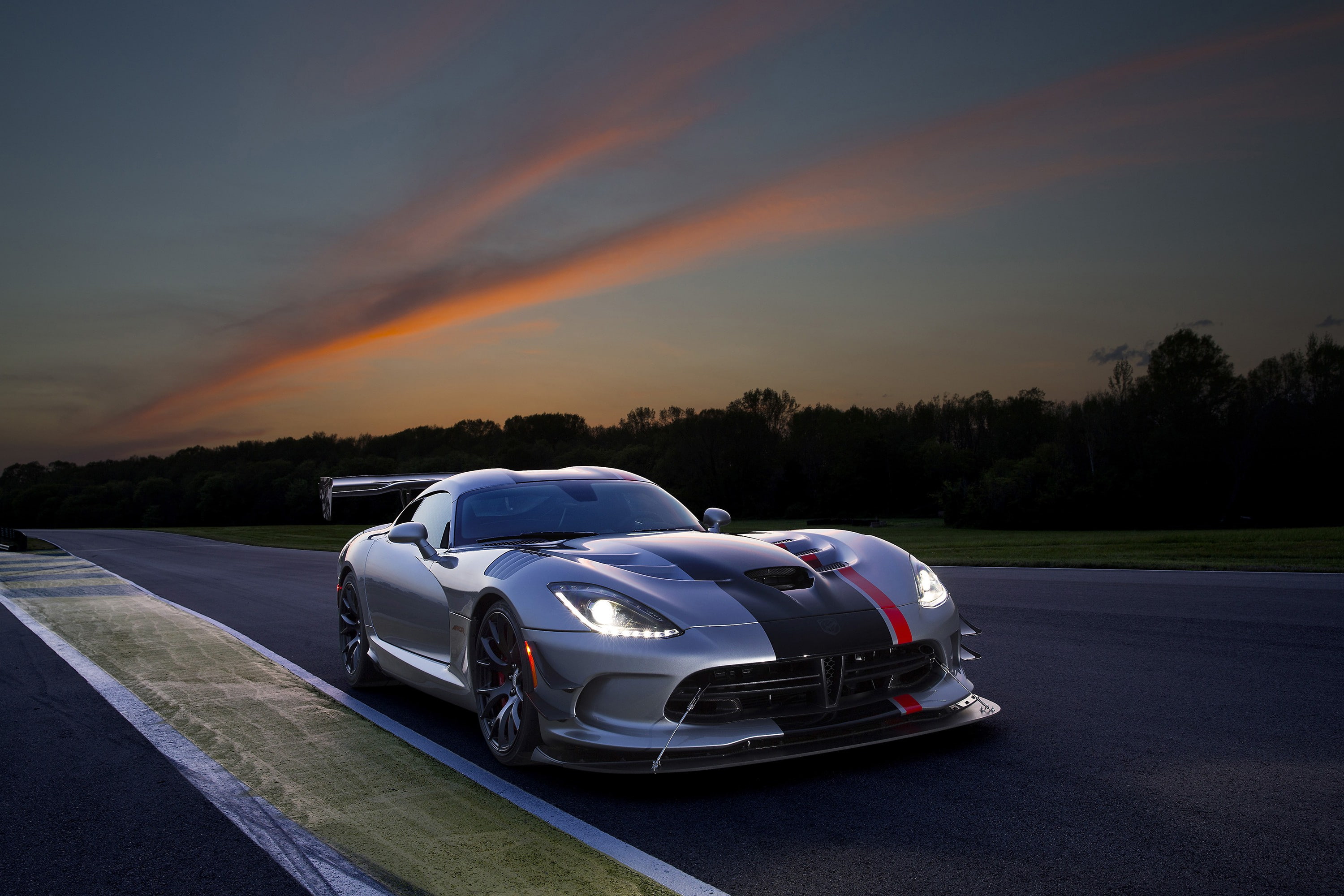 Viper, supercar, gray, 2016, 2K, sports, car, ACR, Dodge, black, HD Wallpaper