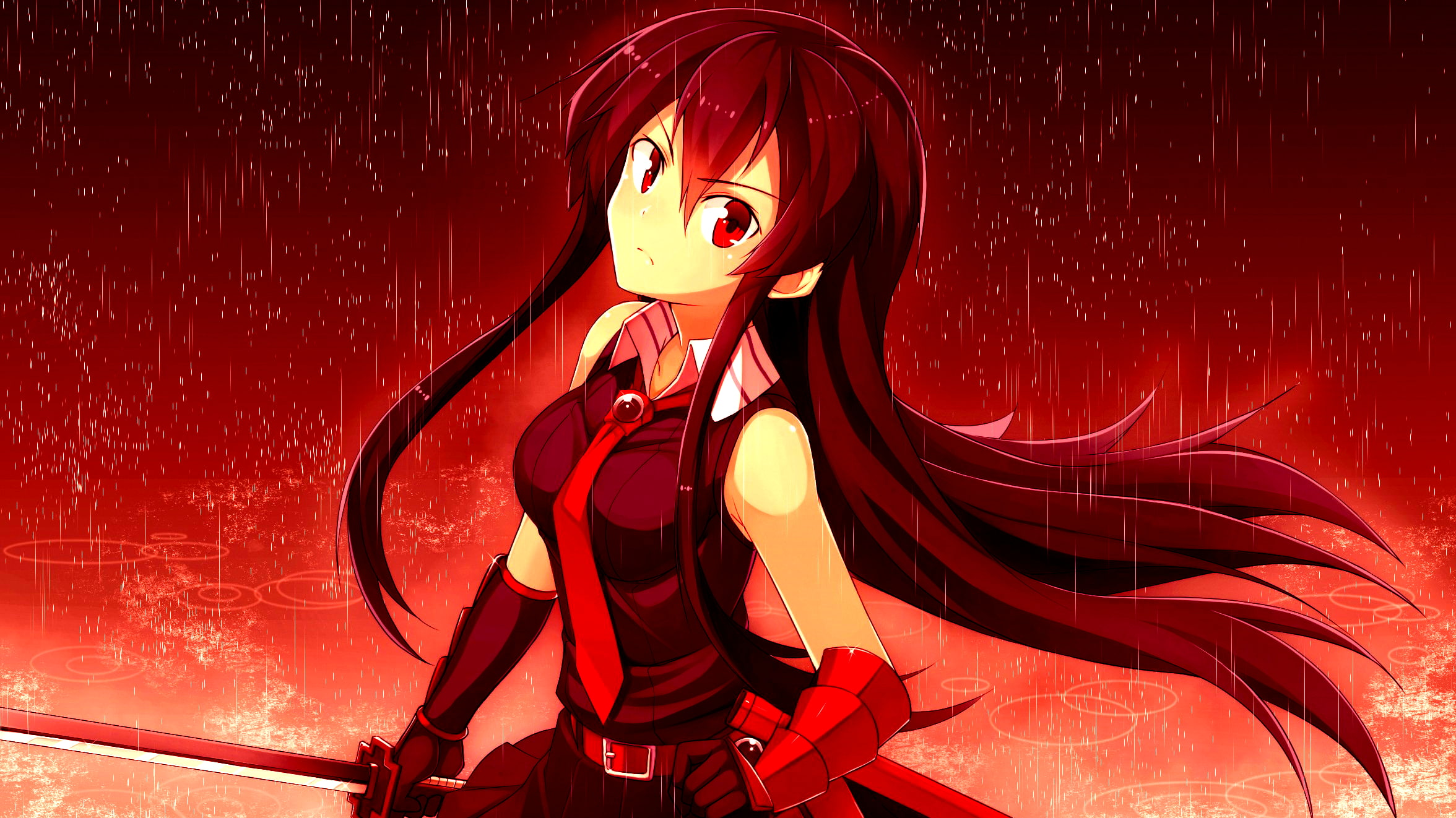 rain, 1080P, sword, Akame ga Kill!, HD Wallpaper