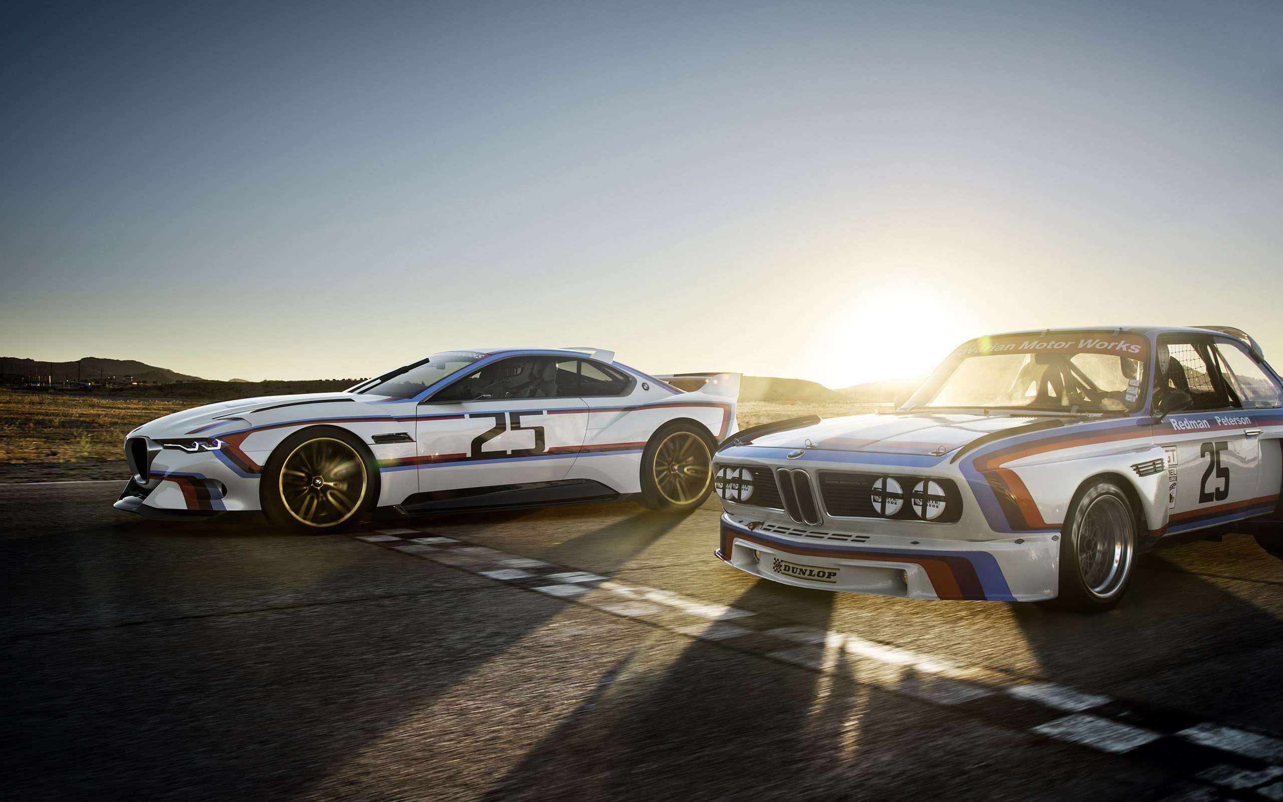2K, car, BMW 3.0 CSL, Race Tracks, Concept Cars, sunset, HD Wallpaper