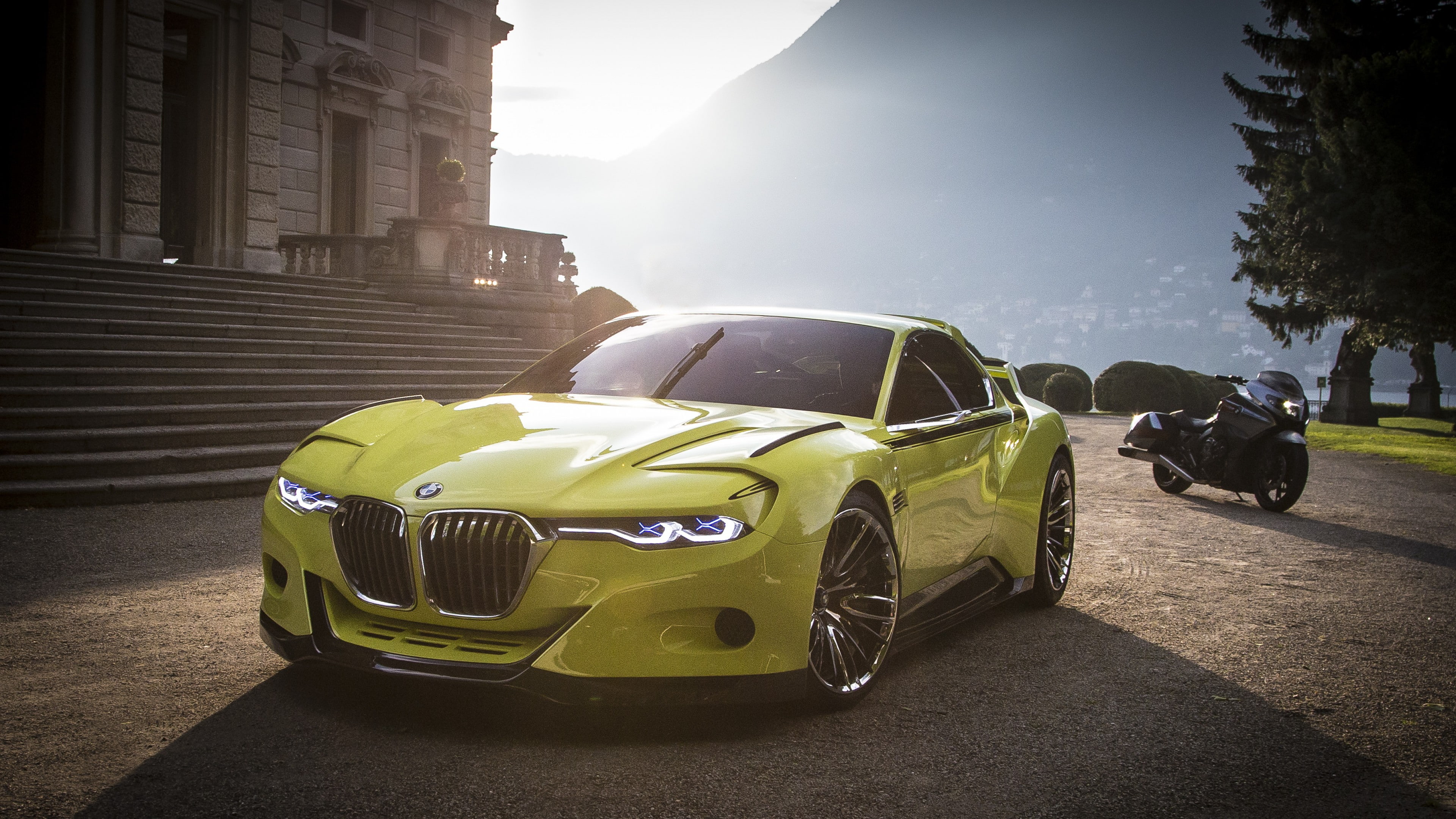 4K, sDrive, bmw, yellow, sports car, xDrive, BMW 3.0 CSL, HD Wallpaper